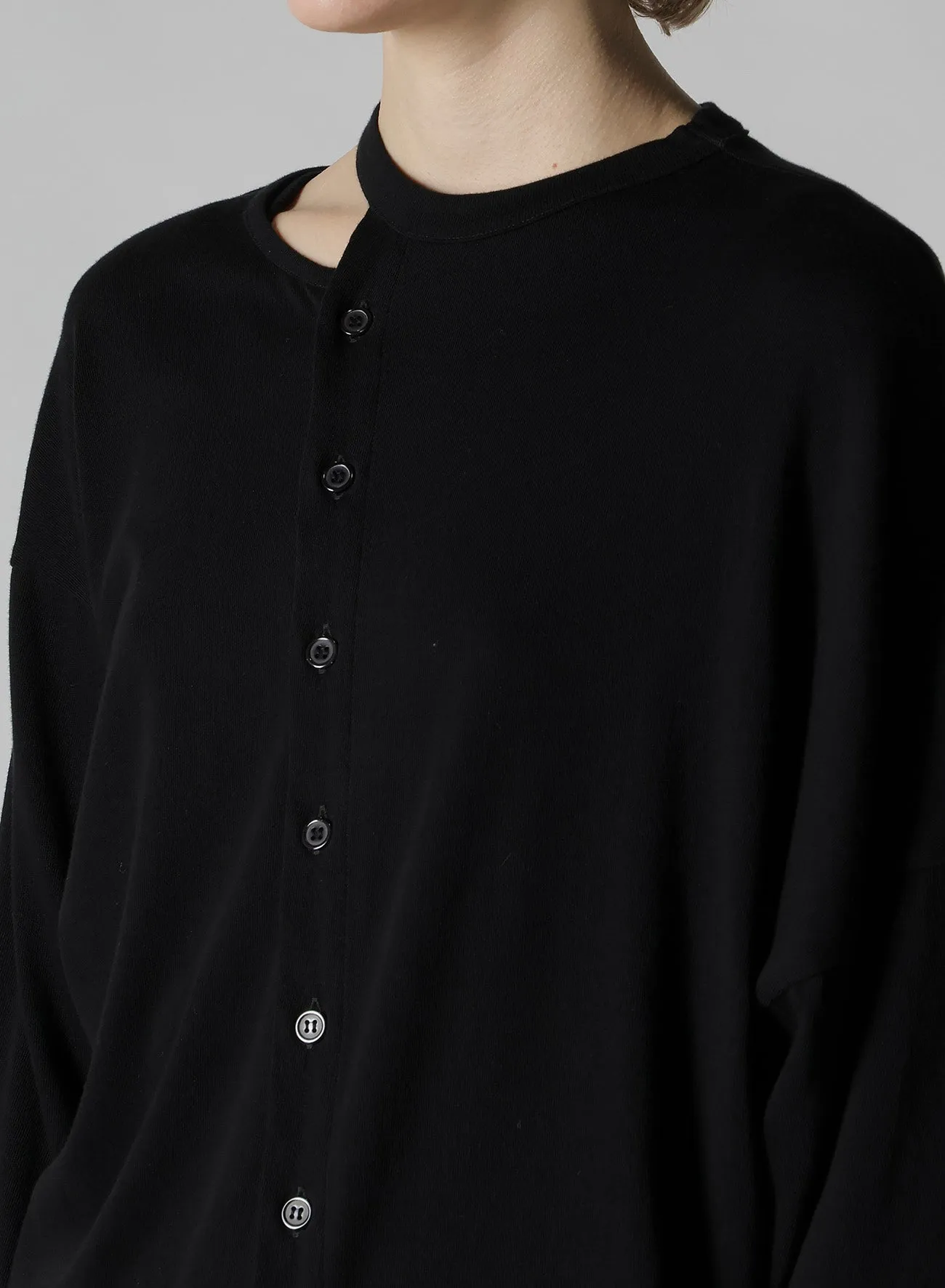 SOFT GAUZE JERSEY ASYMMETRIC DRAPE CARDIGAN sold by Yohji Yamamoto product image thumbnail 5