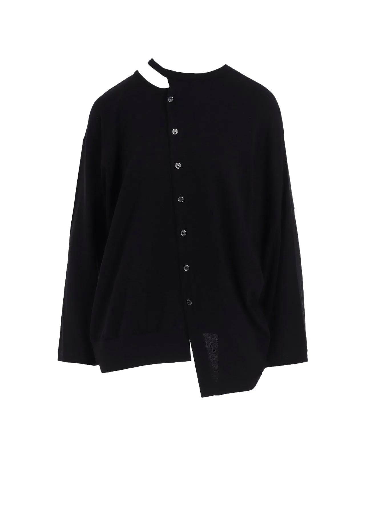 SOFT GAUZE JERSEY ASYMMETRIC DRAPE CARDIGAN sold by Yohji Yamamoto