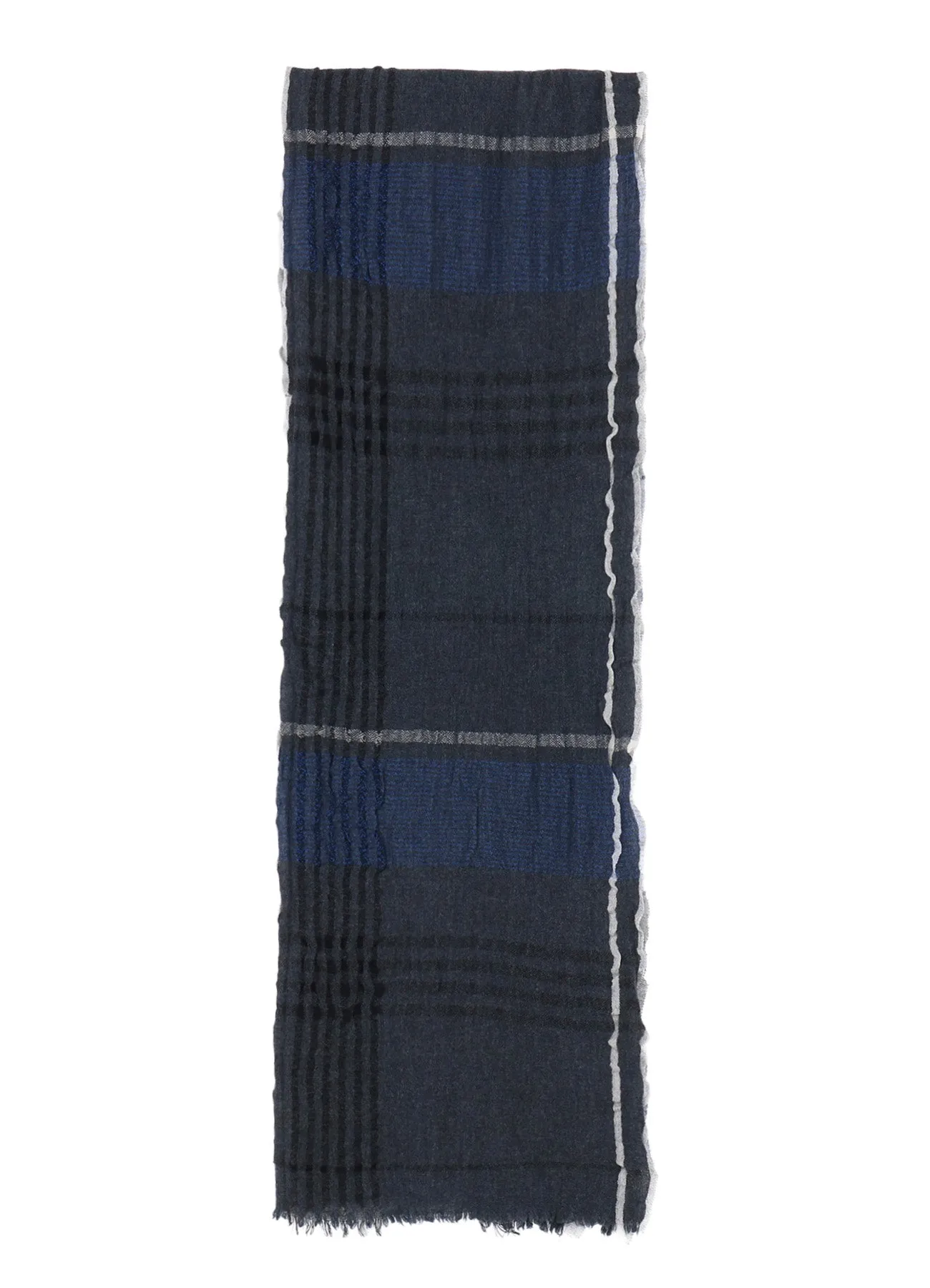 W PLAID FRILL SCARF sold by Yohji Yamamoto product image thumbnail 2