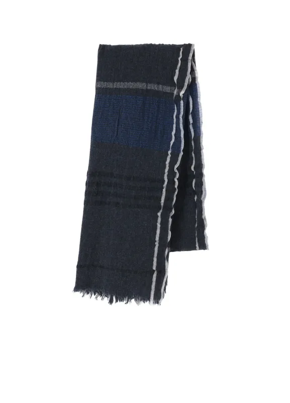 W PLAID FRILL SCARF sold by Yohji Yamamoto