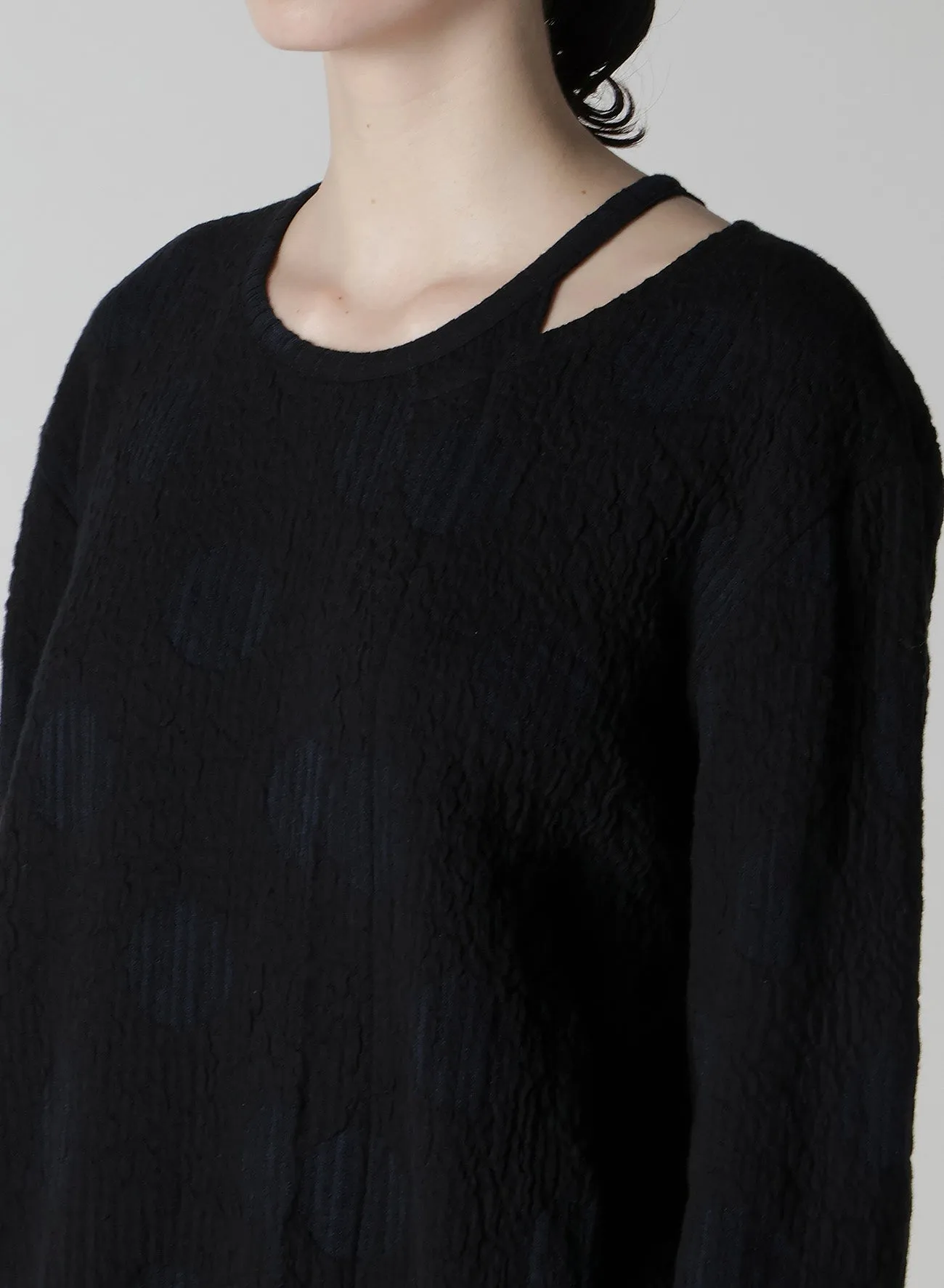 POLKA DOT JQ LEFT SIDE SLIDED LONG T sold by Yohji Yamamoto product image thumbnail 5