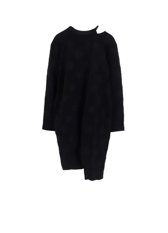 POLKA DOT JQ LEFT SIDE SLIDED LONG T sold by Yohji Yamamoto