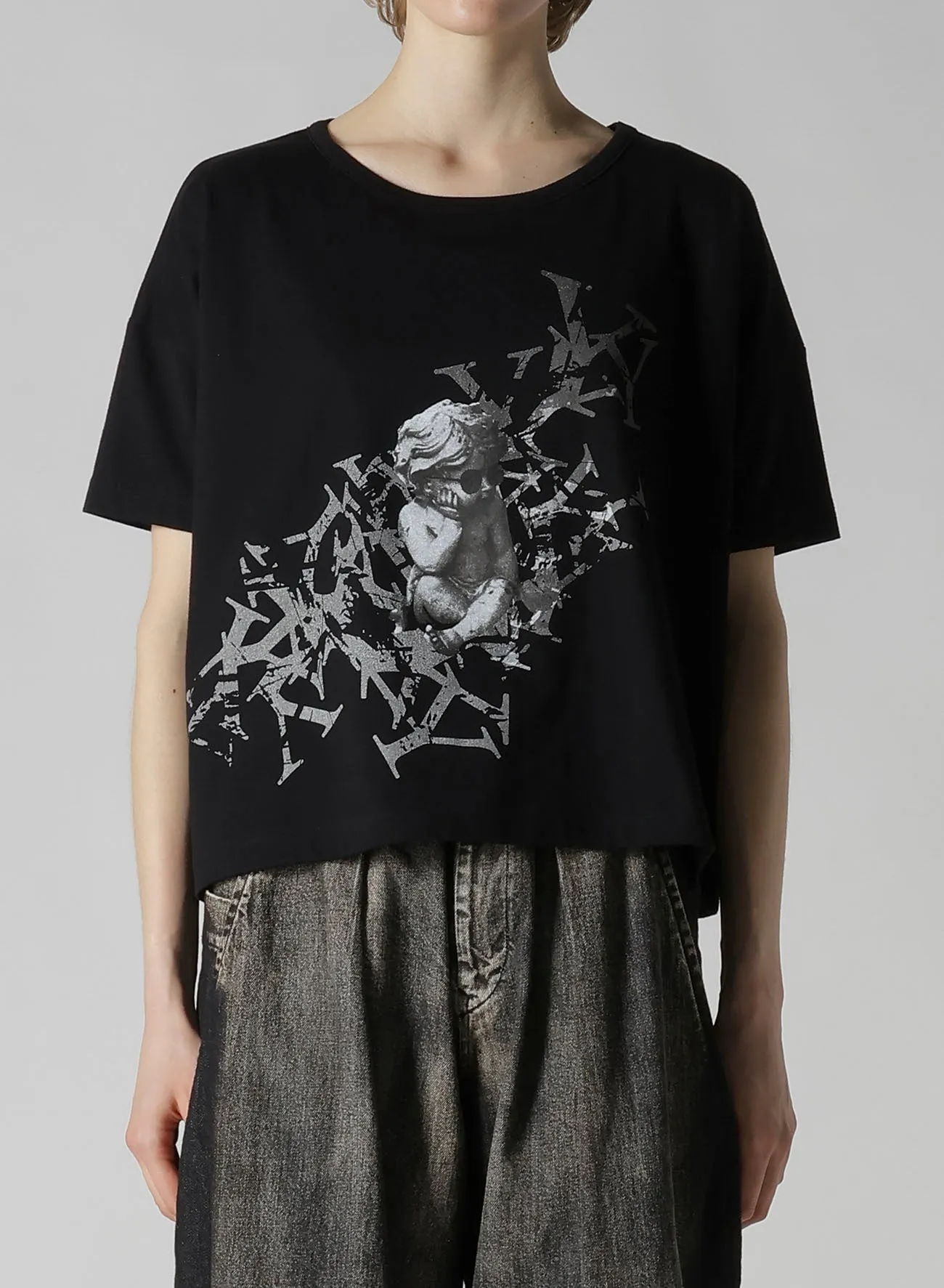 ANGEL PRINT HALF SLEEVE T sold by Yohji Yamamoto product image thumbnail 4