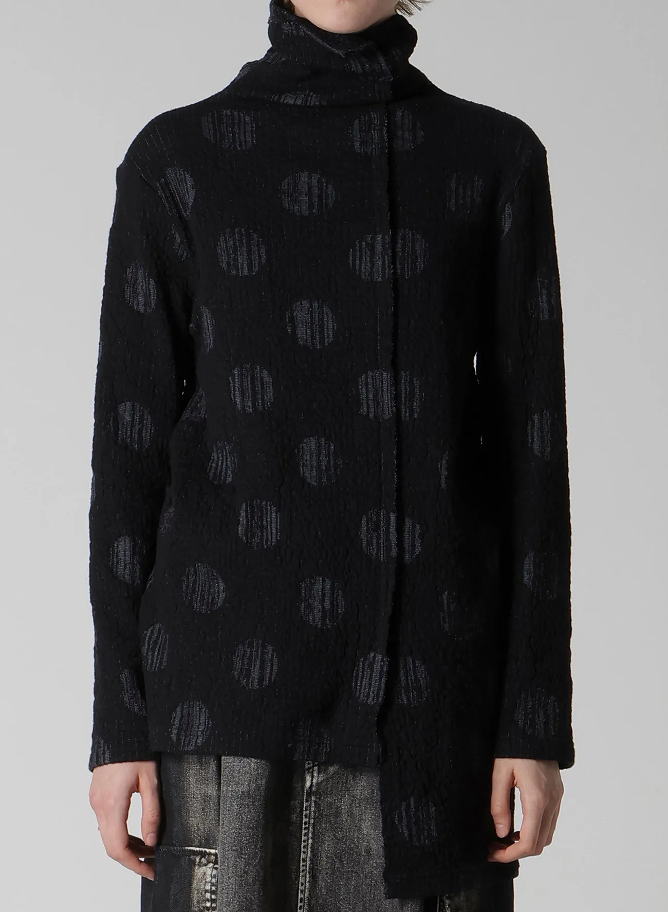 POLKA DOT JQ HIGH NECK ASYMMETRIC T sold by Yohji Yamamoto product image thumbnail 4