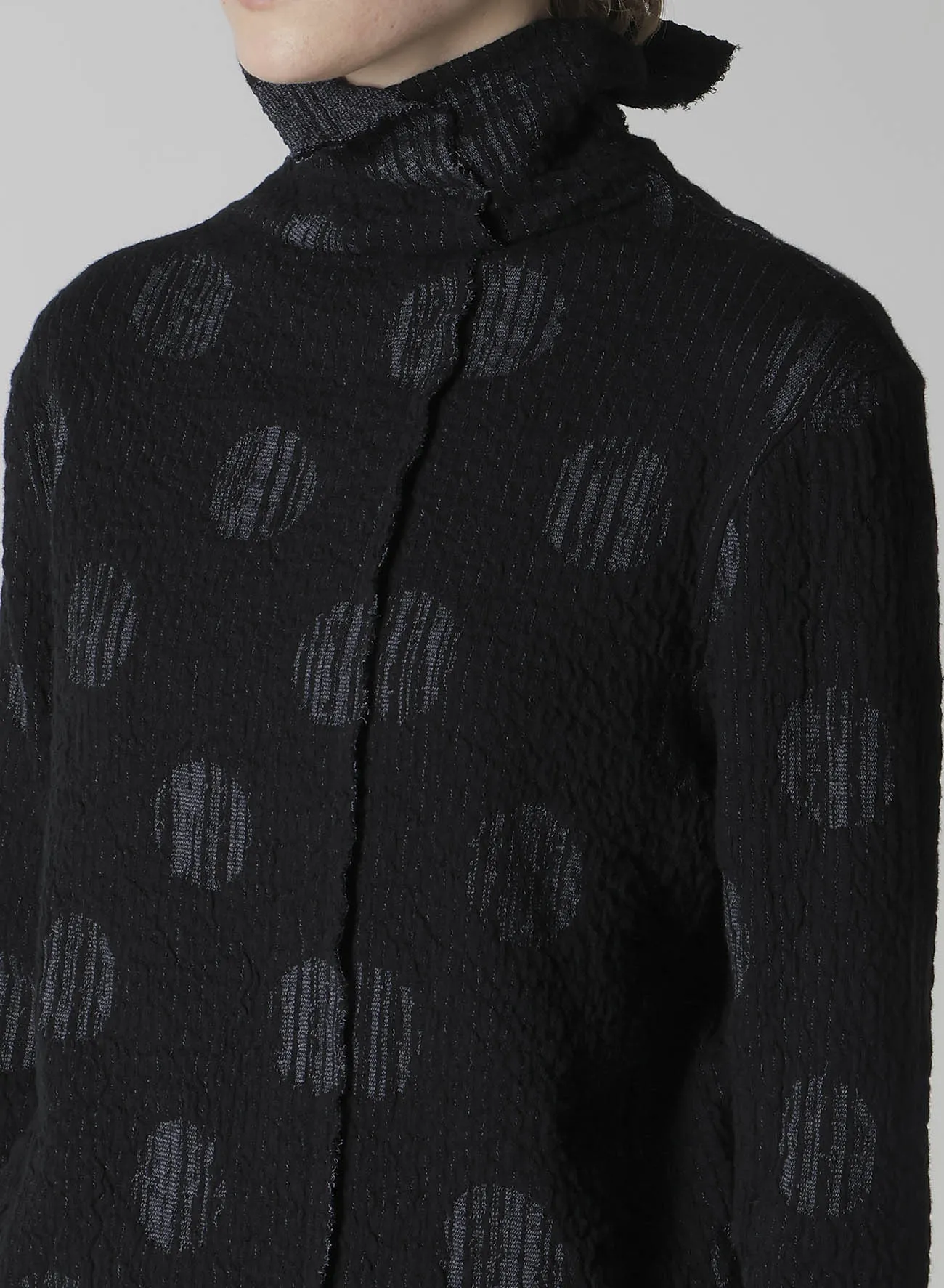 POLKA DOT JQ HIGH NECK ASYMMETRIC T sold by Yohji Yamamoto product image thumbnail 5