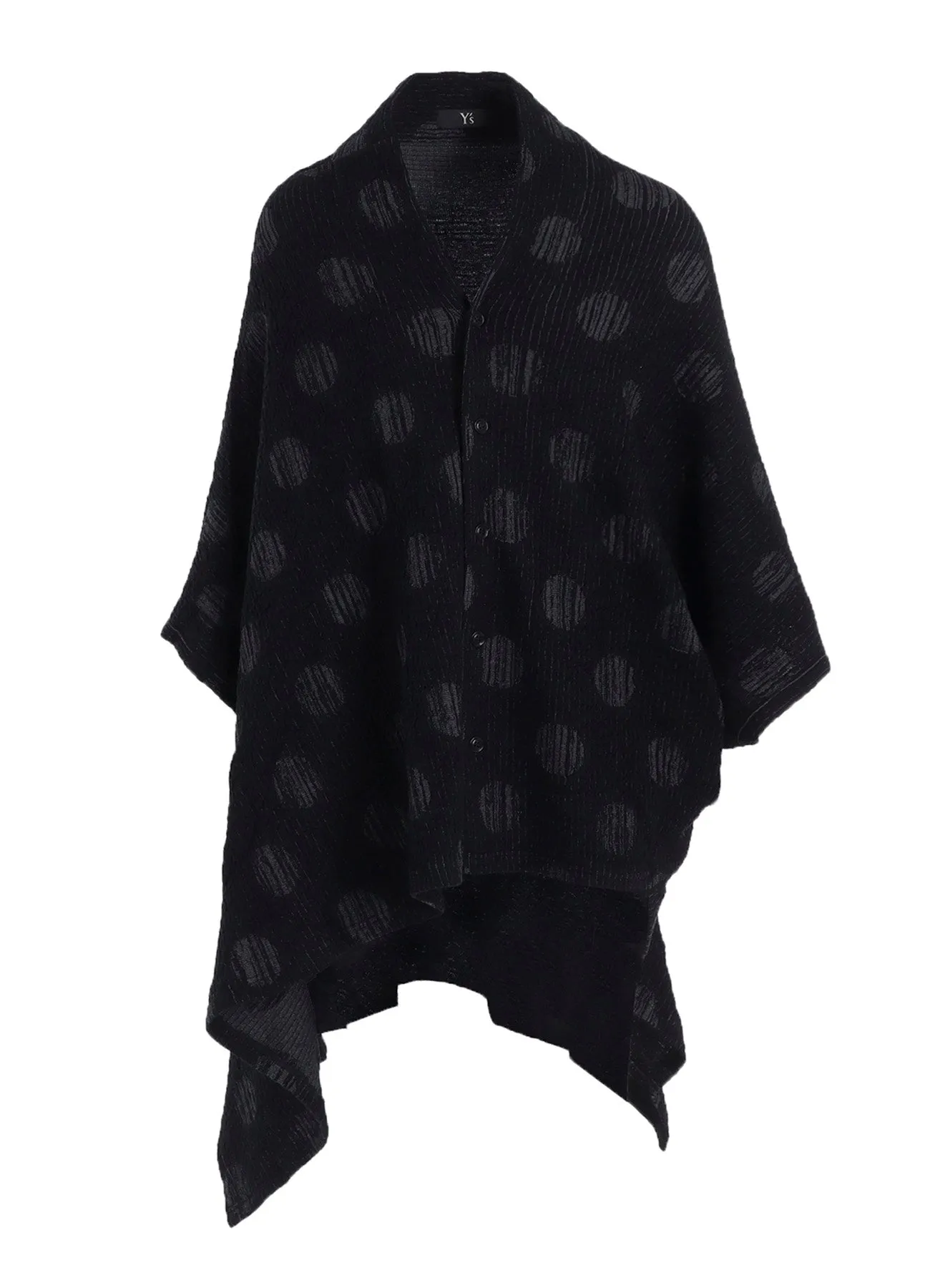 POLKA DOT JQ ASYMMETRIC CARDIGAN sold by Yohji Yamamoto product image thumbnail 2