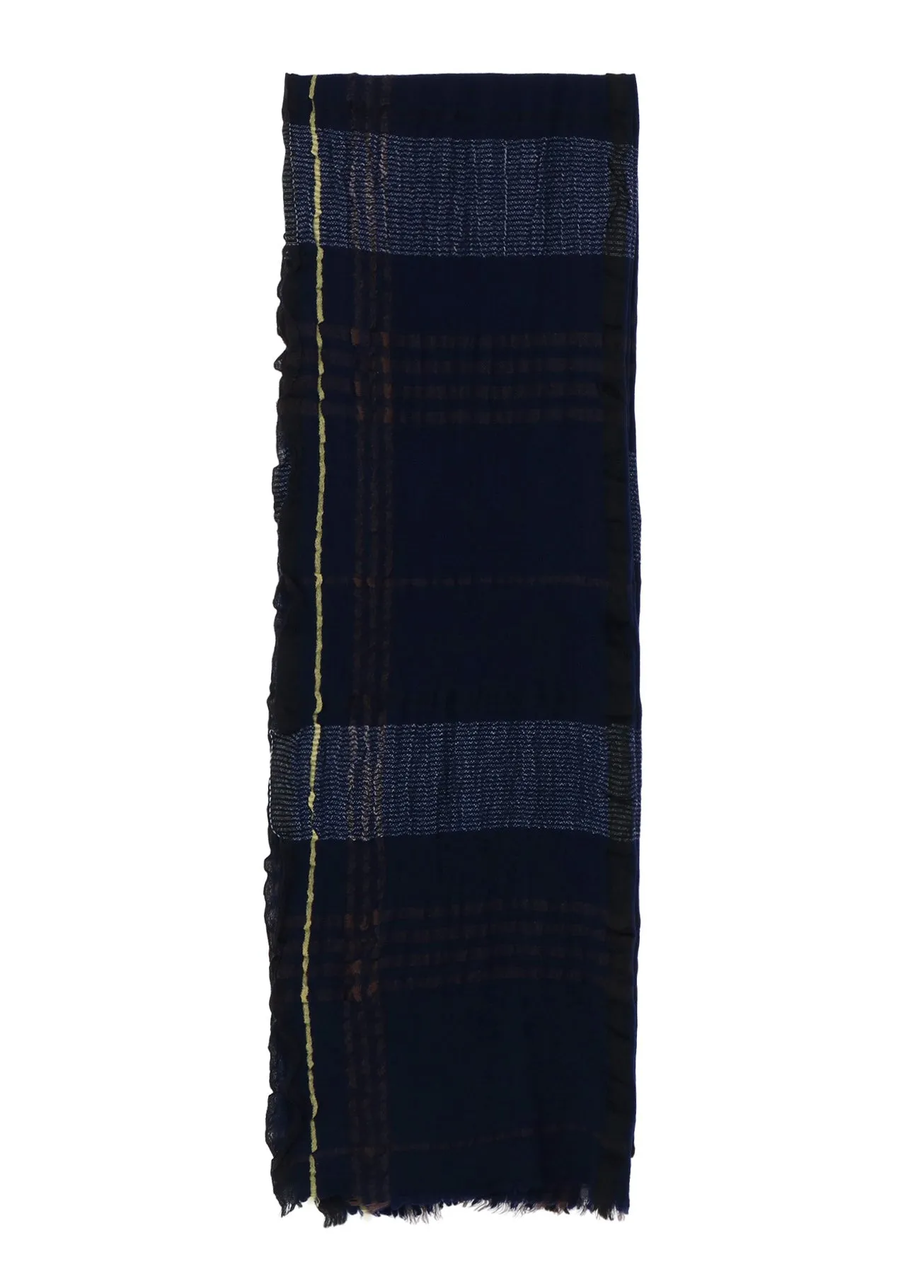 W PLAID FRILL SCARF sold by Yohji Yamamoto product image thumbnail 3