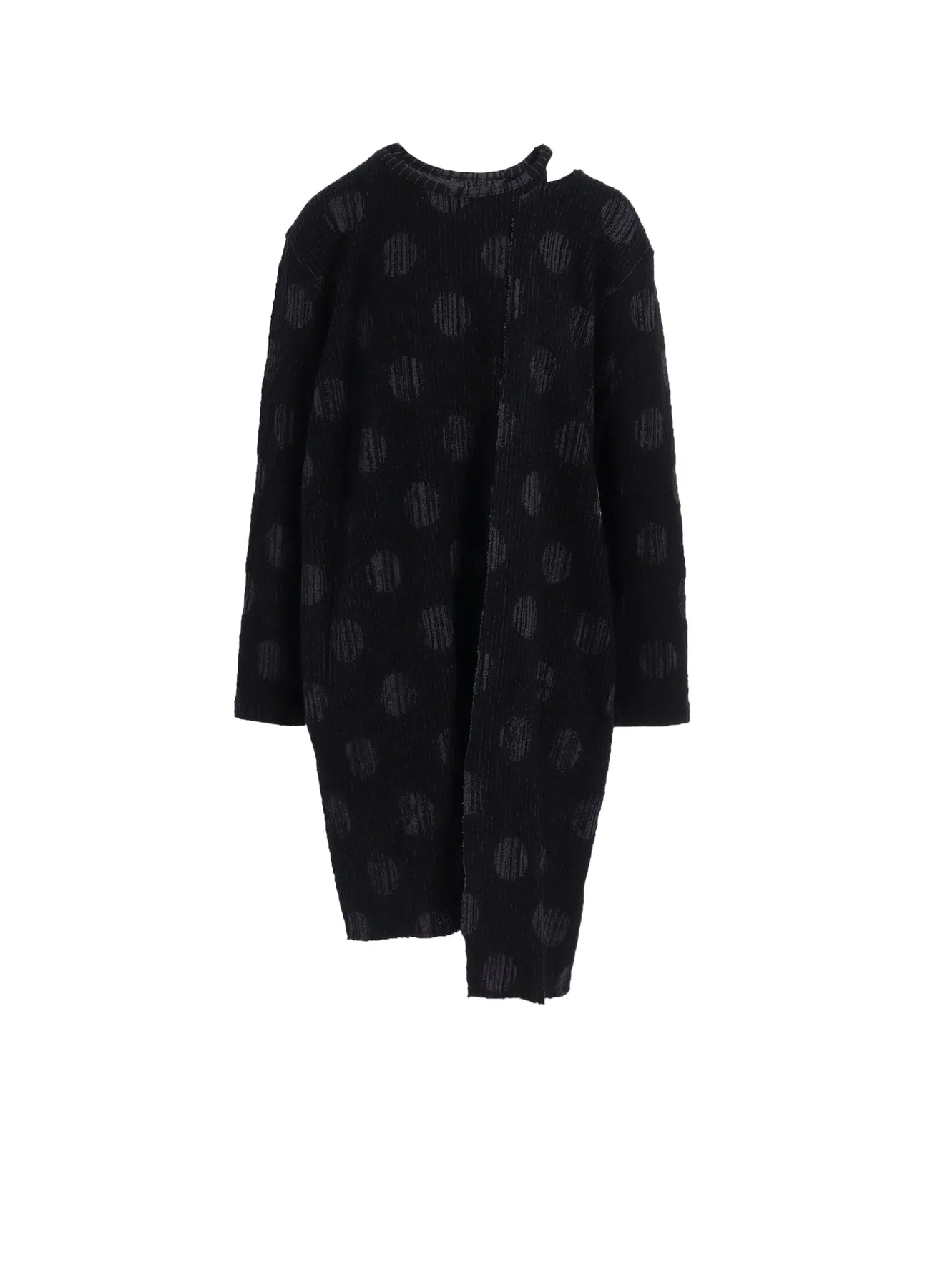 POLKA DOT JQ LEFT SIDE SLIDED LONG T sold by Yohji Yamamoto