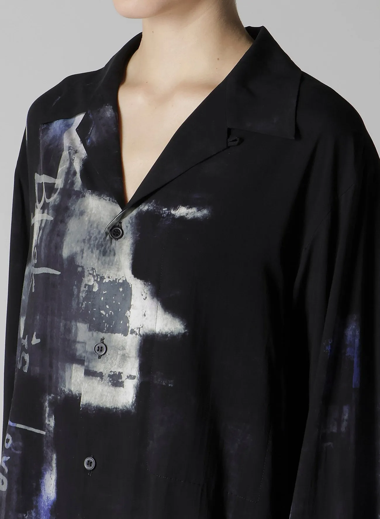 "BLACK IS LOVE" PRINT SHIRT sold by Yohji Yamamoto product image thumbnail 5