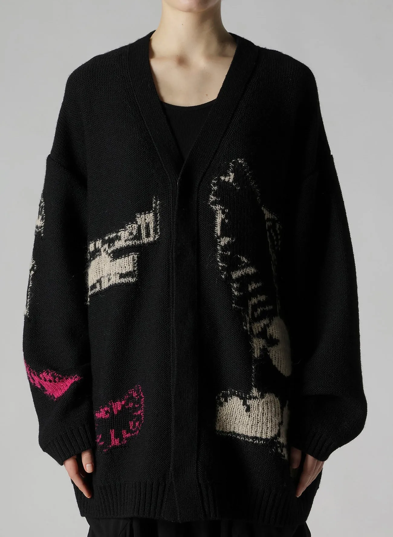 REVERSIBLE INTARSIA W JQ CARDIGAN sold by Yohji Yamamoto product image thumbnail 4
