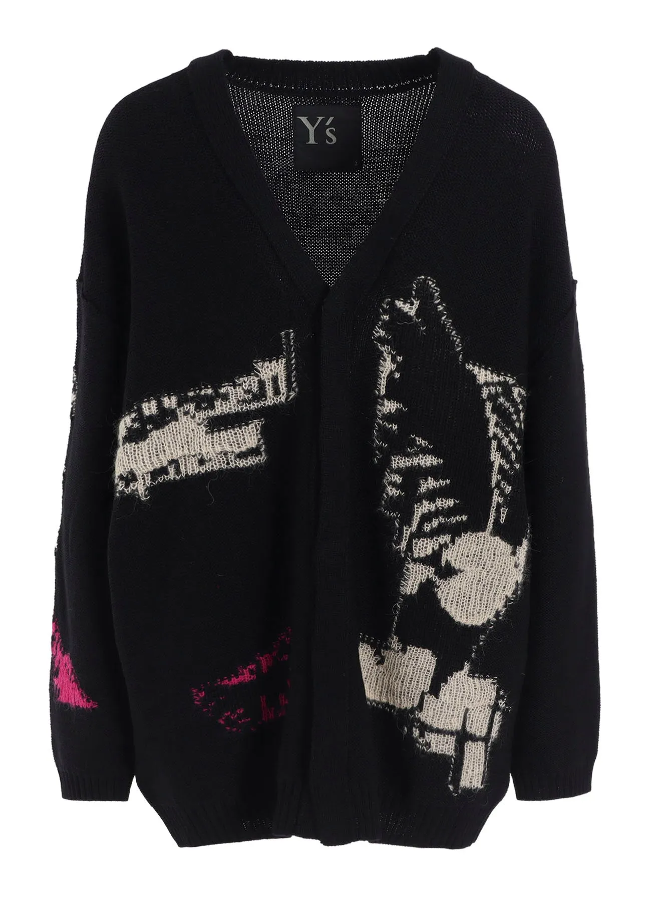 REVERSIBLE INTARSIA W JQ CARDIGAN sold by Yohji Yamamoto product image thumbnail 2