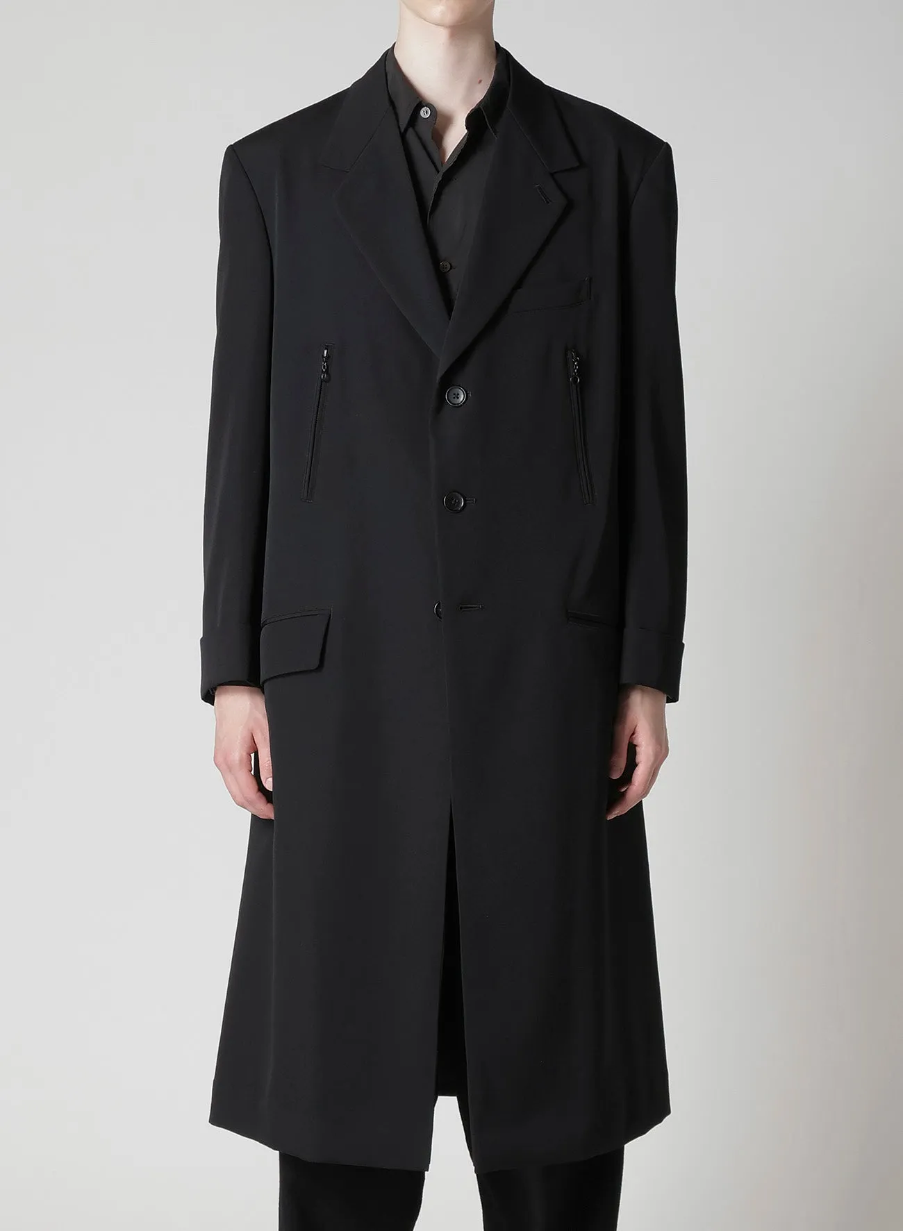 WOOL GABARDINE LONG SLEEVE DETAIL JACKET sold by Yohji Yamamoto product image thumbnail 5