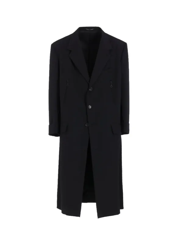 WOOL GABARDINE LONG SLEEVE DETAIL JACKET sold by Yohji Yamamoto