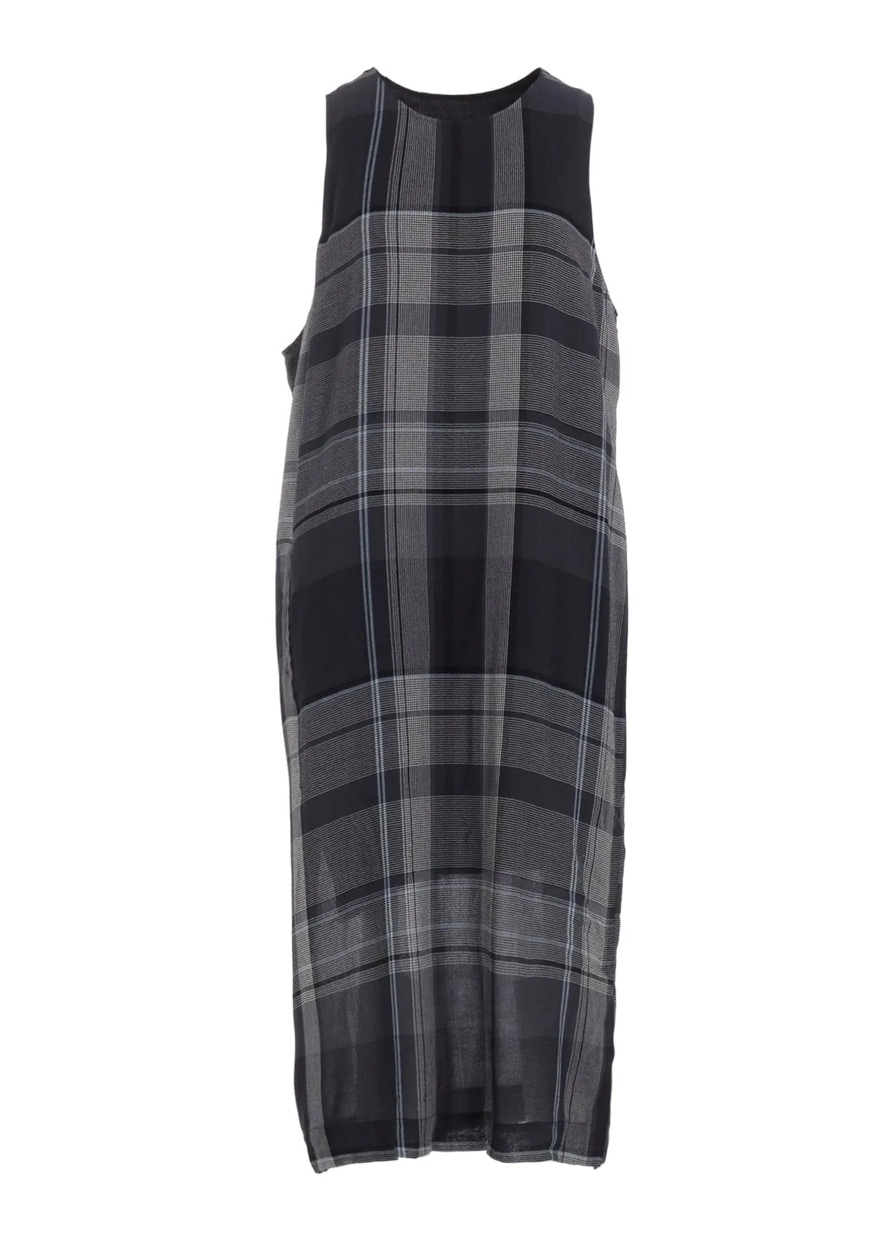 RY/NY GAUZE PLAID SLEEVELES DRESS sold by Yohji Yamamoto product image thumbnail 2