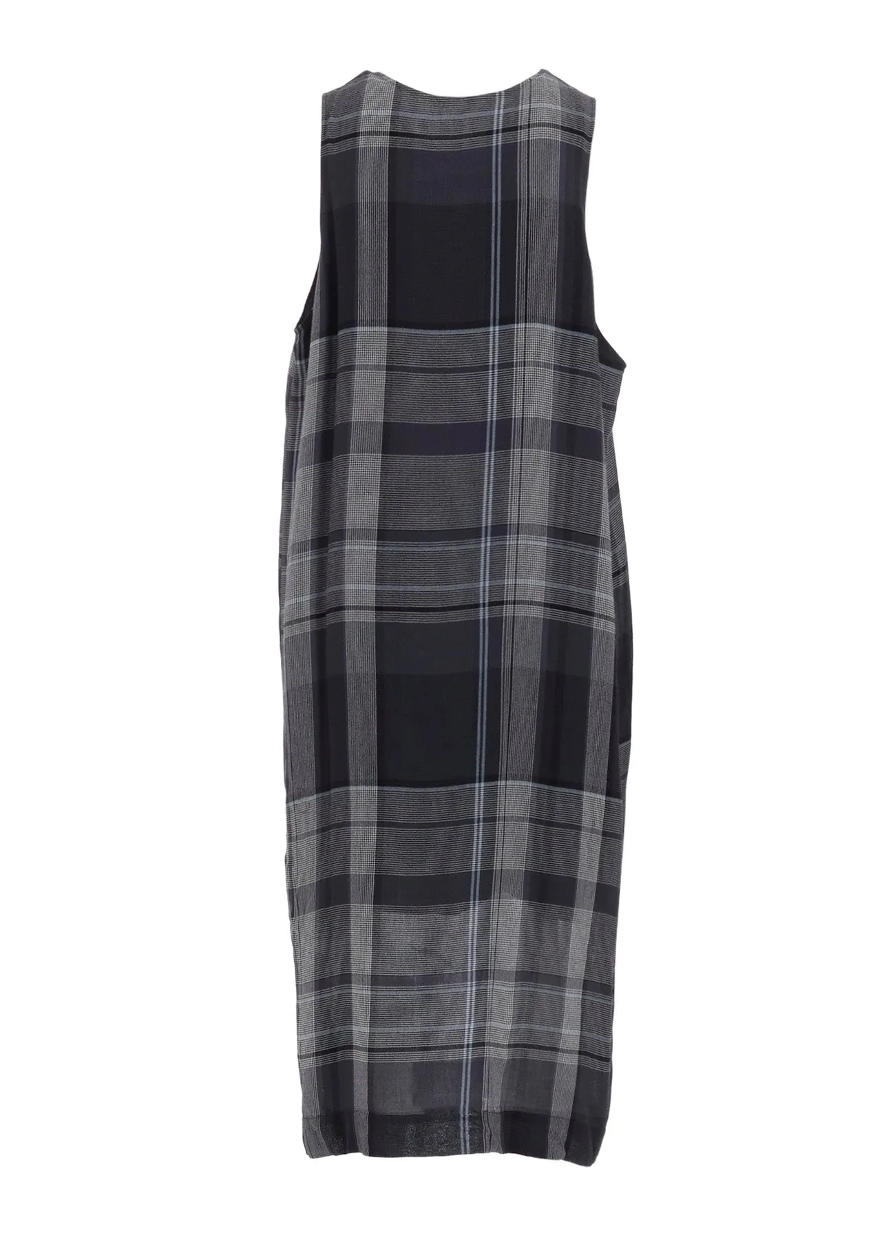 RY/NY GAUZE PLAID SLEEVELES DRESS sold by Yohji Yamamoto product image thumbnail 4