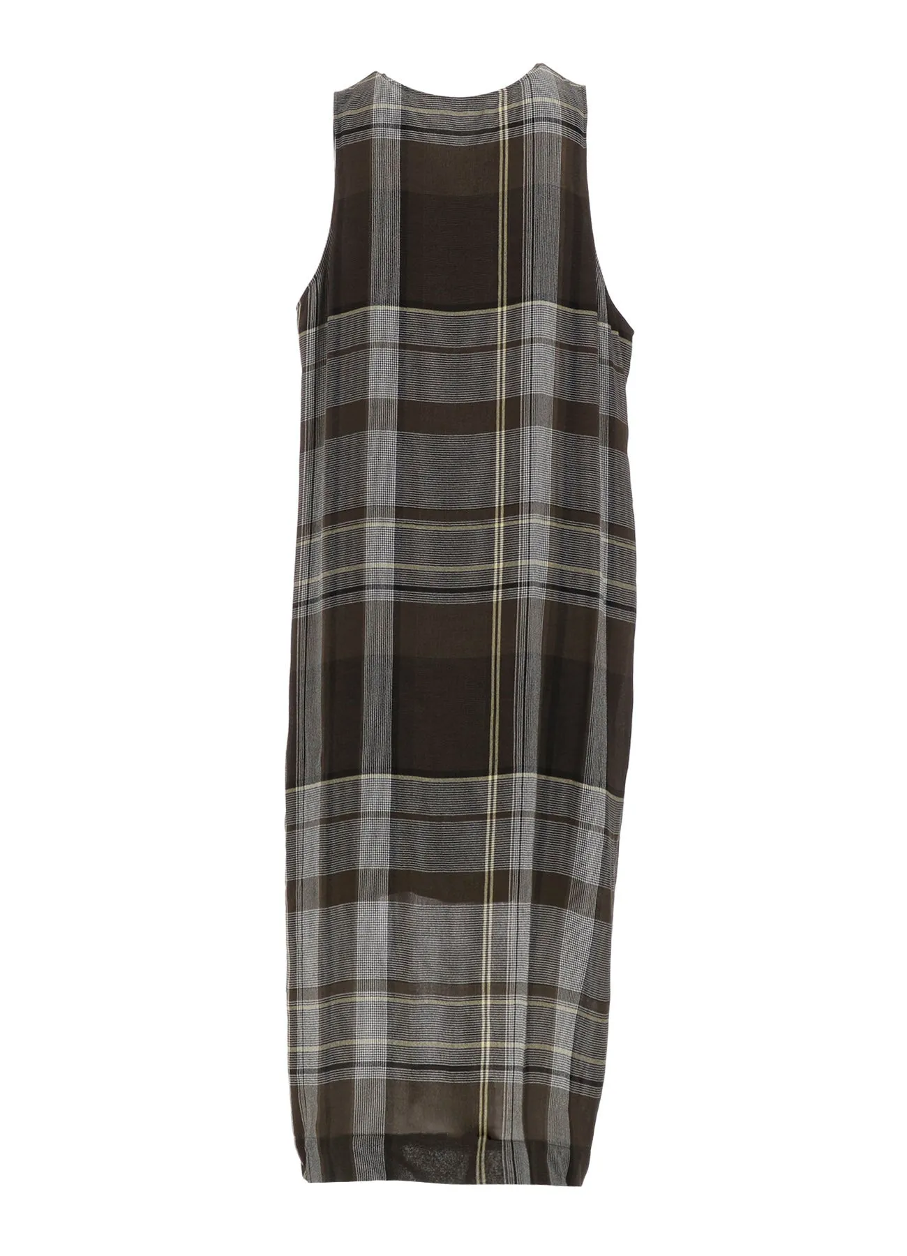 RY/NY GAUZE PLAID SLEEVELES DRESS sold by Yohji Yamamoto product image thumbnail 4
