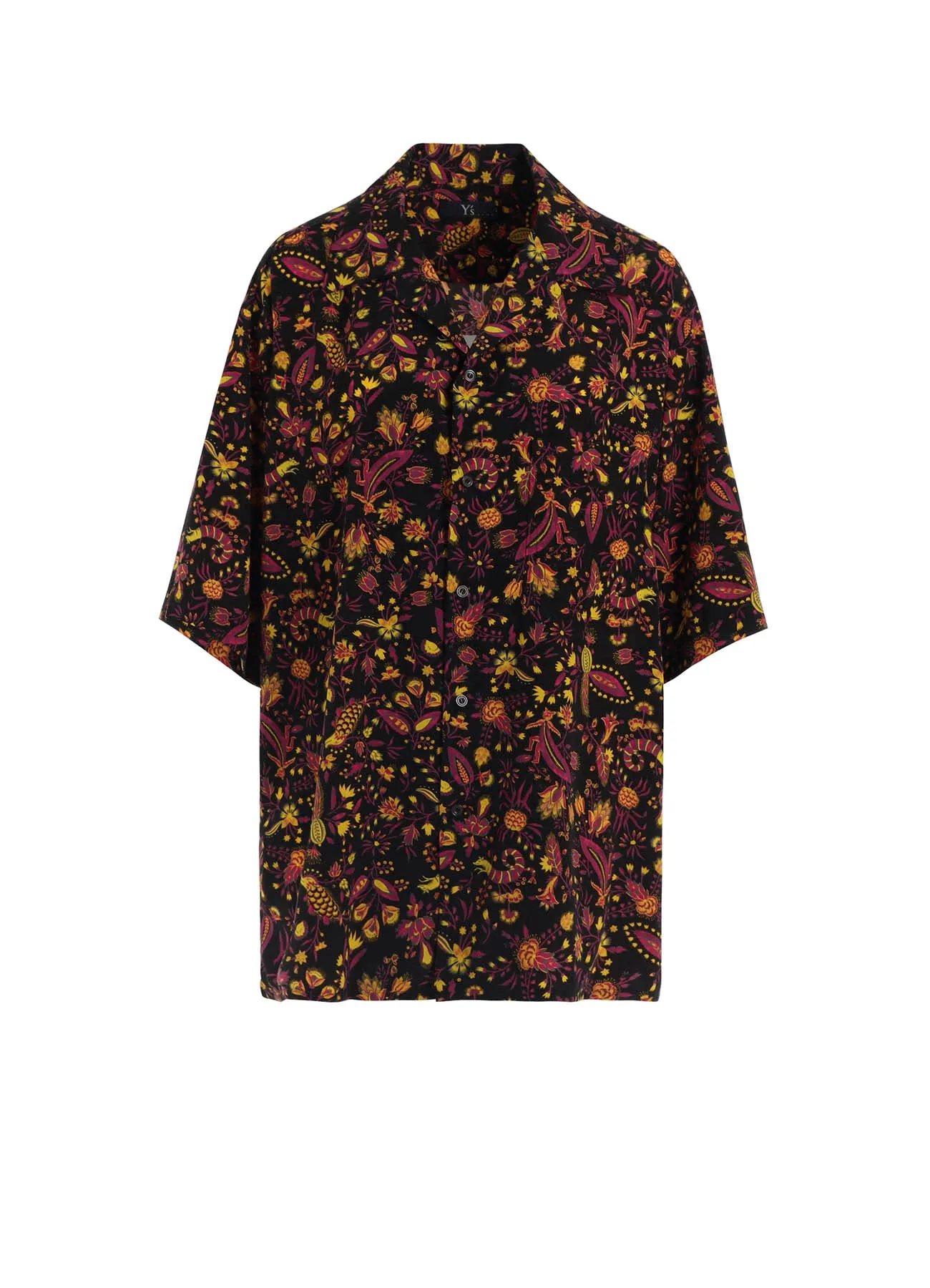 FLOWER PRINT OPEN COLLAR SHIRT sold by Yohji Yamamoto