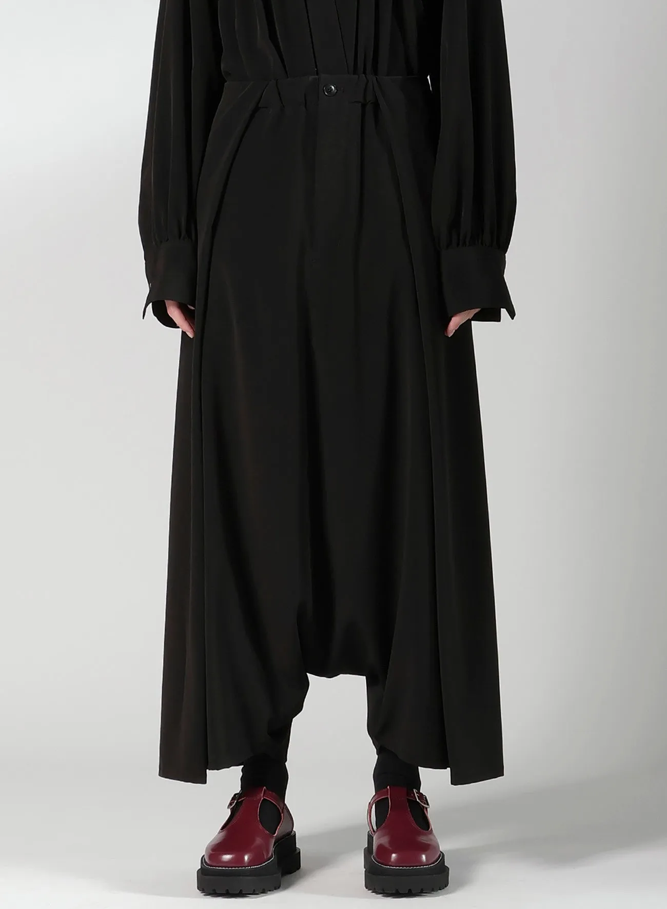 TA/PE SUPER VIYON TUSSER SAROUEL TUCKED PANTS sold by Yohji Yamamoto product image thumbnail 4