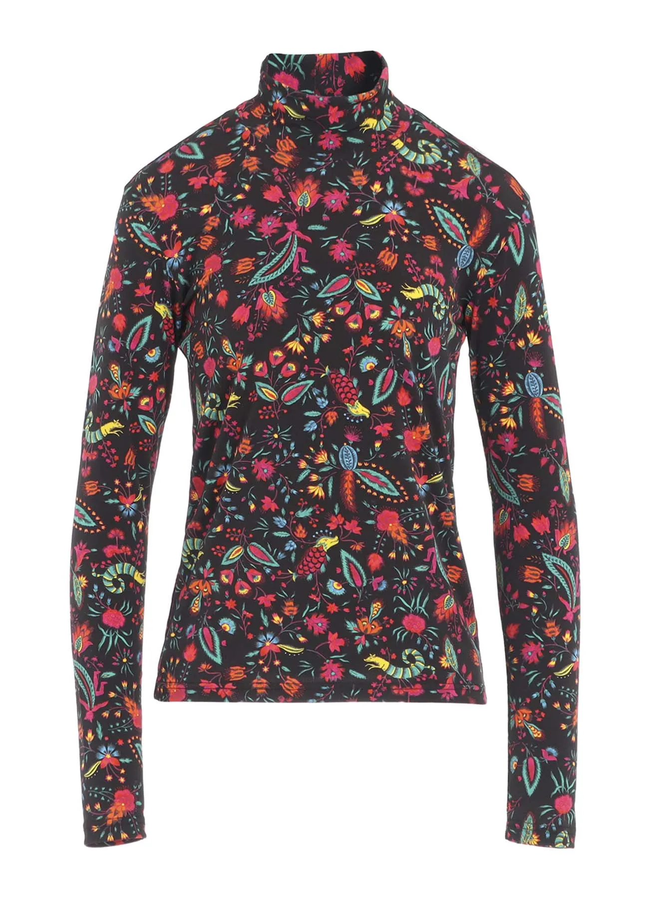 FLOWER PRINT PE JERSEY HIGH NECK T sold by Yohji Yamamoto product image thumbnail 2
