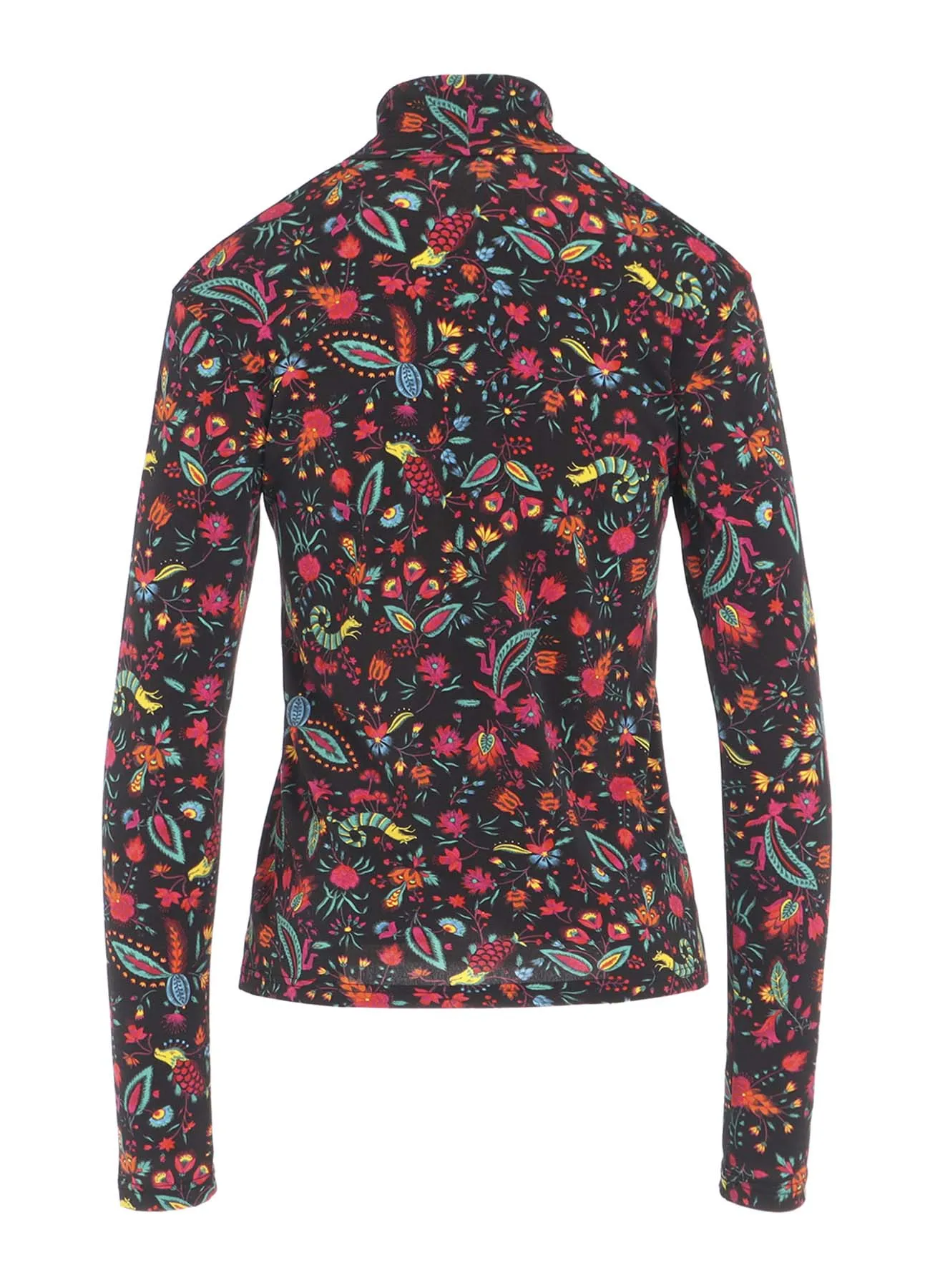FLOWER PRINT PE JERSEY HIGH NECK T sold by Yohji Yamamoto product image thumbnail 3