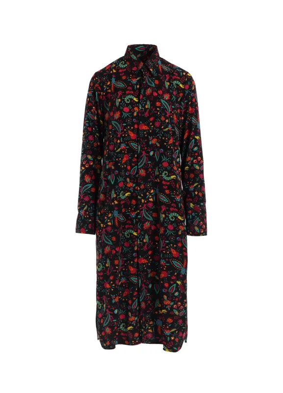 FLOWER PRINT LONG SHIRT sold by Yohji Yamamoto