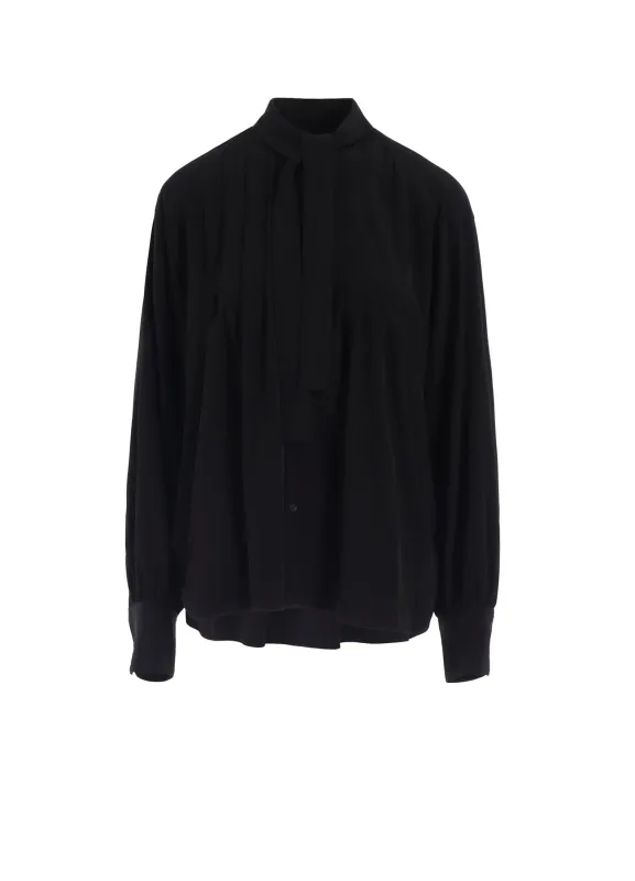 TA/PE SUPER VIYON TUSSER SHIRT WITH BOWTIE sold by Yohji Yamamoto