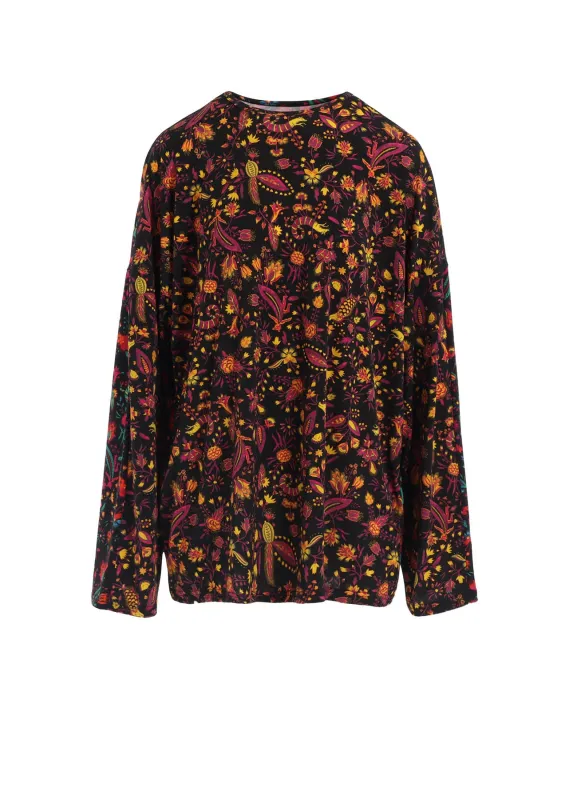 FLOWER PRINT PE JERSEY PANEL T sold by Yohji Yamamoto