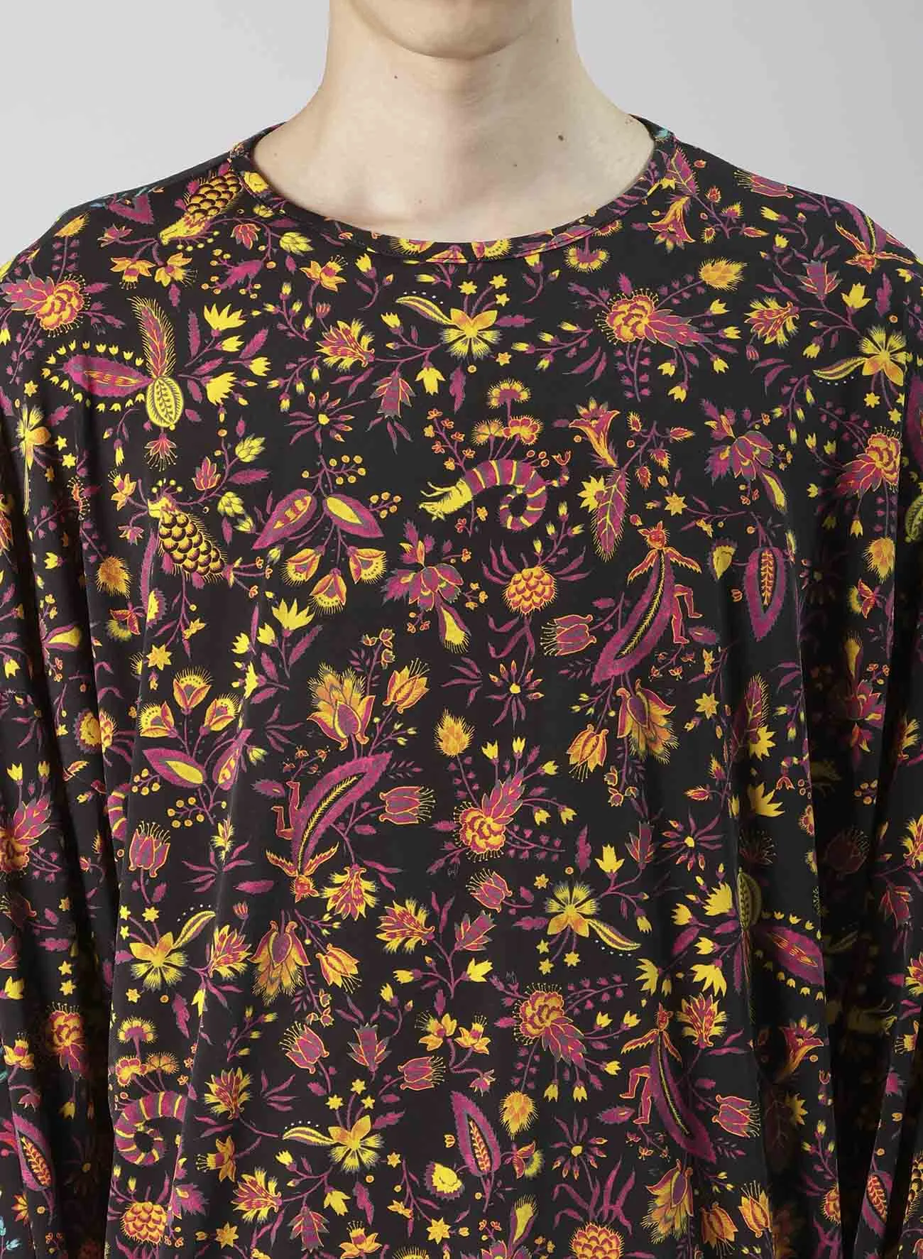 FLOWER PRINT PE JERSEY PANEL T sold by Yohji Yamamoto product image thumbnail 5
