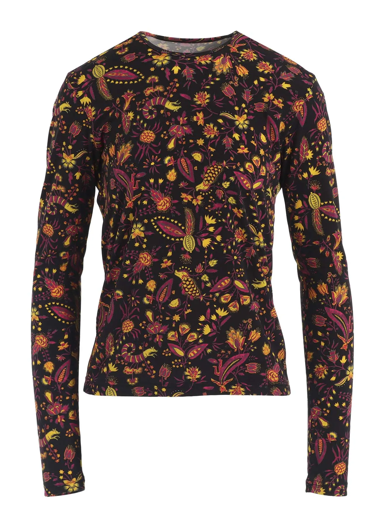 FLOWER PRINT PE JERSEY U-NECK T sold by Yohji Yamamoto product image thumbnail 2