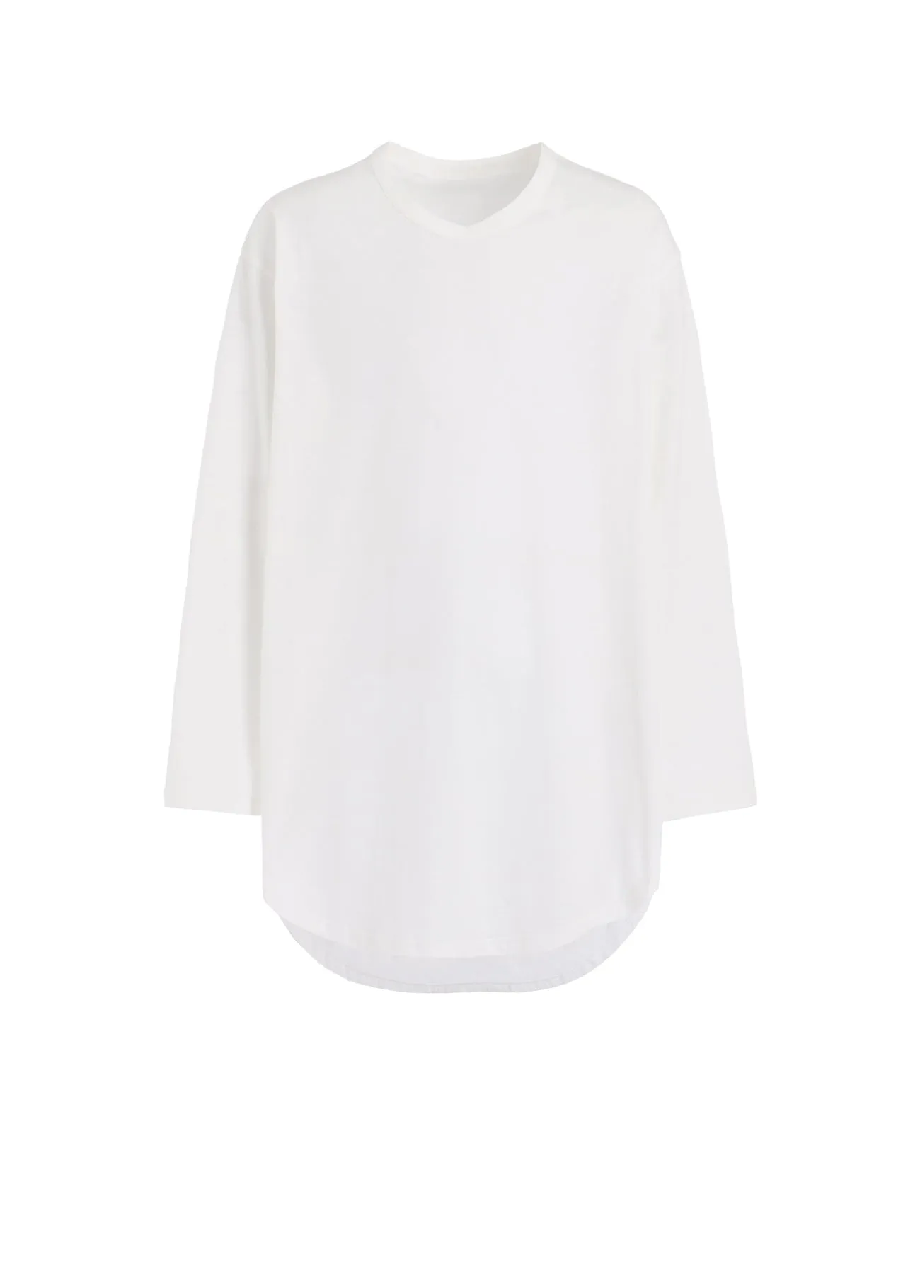 COTTON JERSEY HEM ROUND JUMBO T-SHIRT LONG SLEEVES sold by Yohji Yamamoto