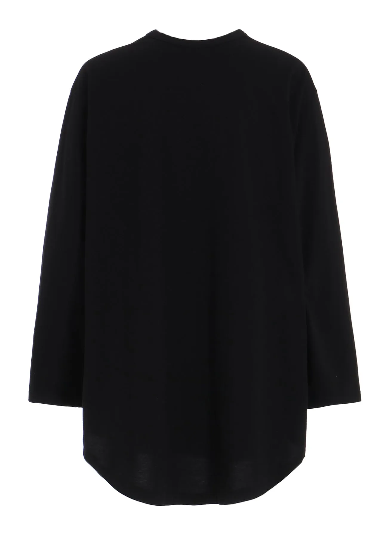 COTTON JERSEY HEM ROUND JUMBO T-SHIRT LONG SLEEVES sold by Yohji Yamamoto product image thumbnail 4