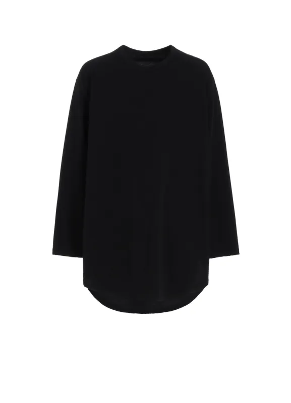 COTTON JERSEY HEM ROUND JUMBO T-SHIRT LONG SLEEVES sold by Yohji Yamamoto