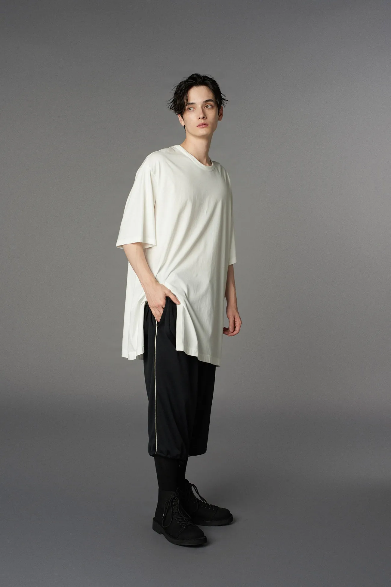 COTTON JERSEY JUMBO T-SHIRT SHORT SLEEVES sold by Yohji Yamamoto product image thumbnail 5