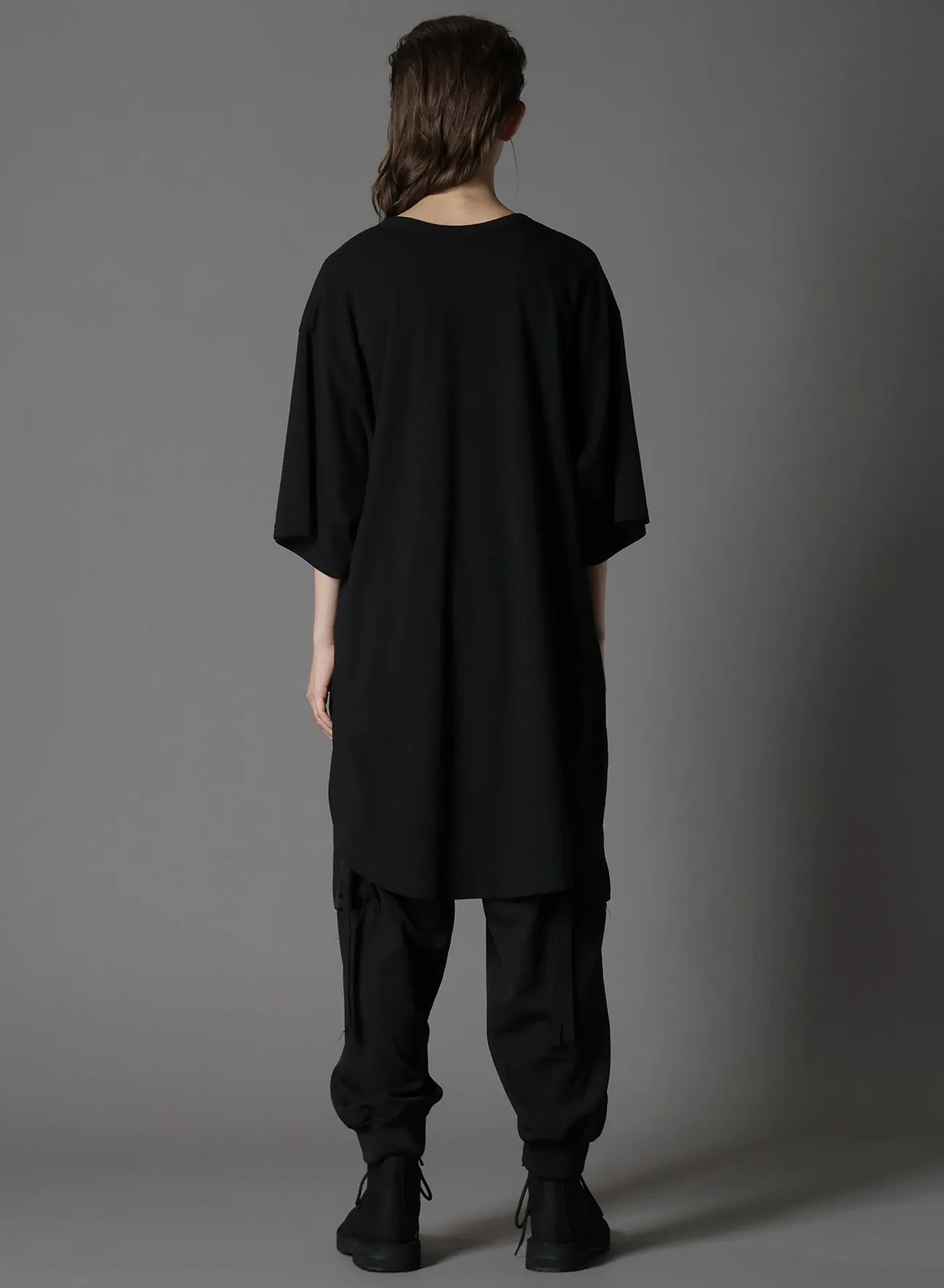 COTTON JERSEY HEM ROUND JUMBO T-SHIRT SHORT SLEEVES sold by Yohji Yamamoto product image thumbnail 5