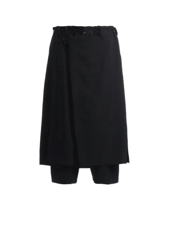 WOOL GABARDINE STANDARD WRAP TROUSERS sold by Yohji Yamamoto