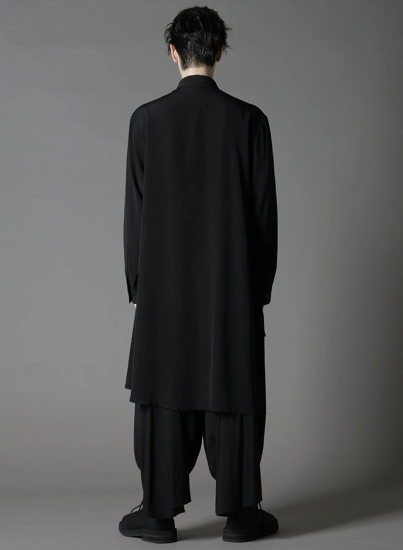 CREPE DE CHINE STANDARD ASYMMETRICAL FLARES SHIRT sold by Yohji Yamamoto product image thumbnail 5