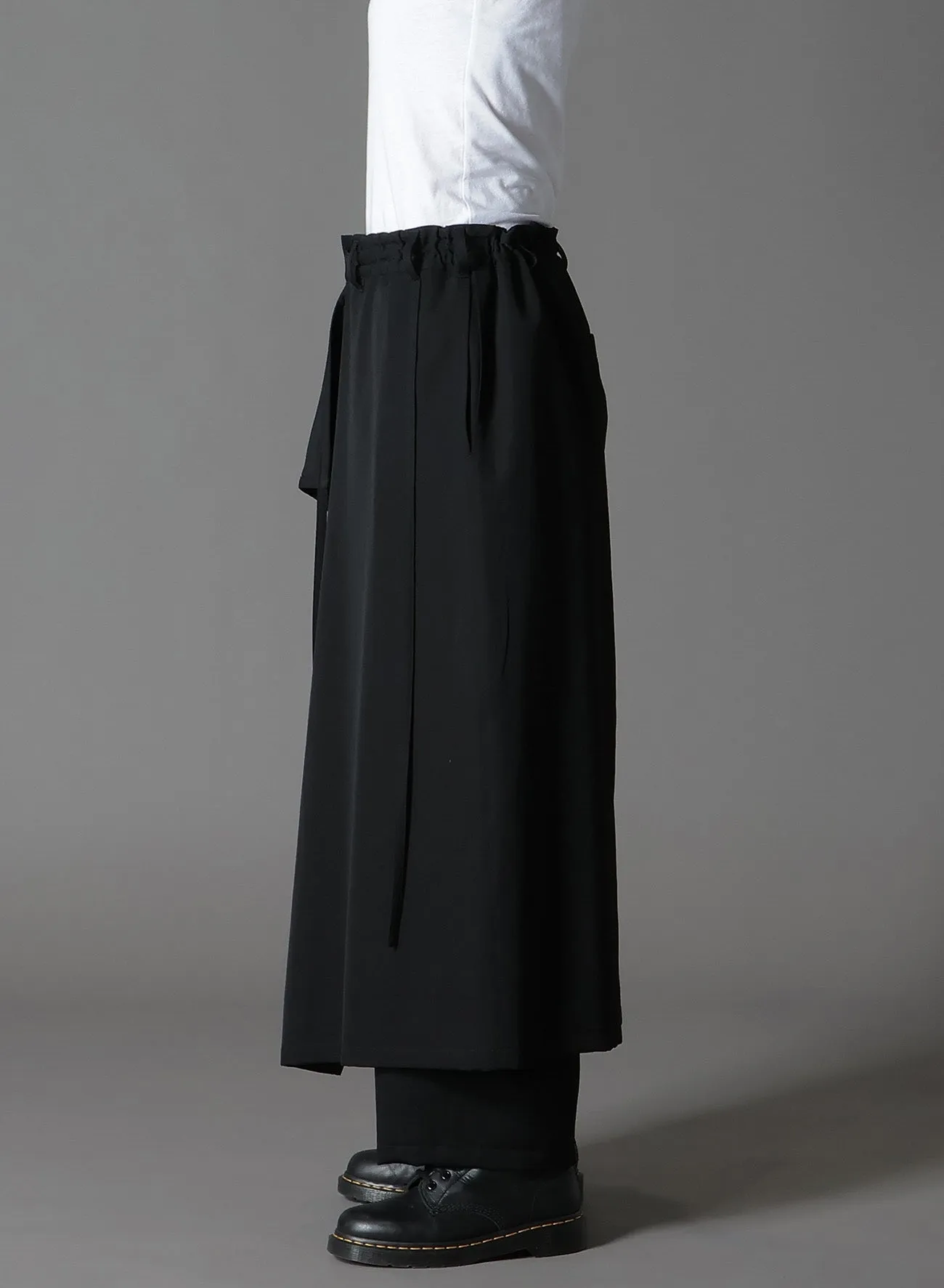 WOOL GABARDINE BOUND SKIRT PANTS sold by Yohji Yamamoto product image thumbnail 5