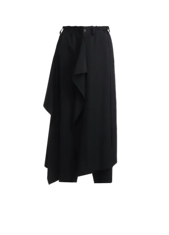 WOOL GABARDINE BOUND SKIRT PANTS sold by Yohji Yamamoto