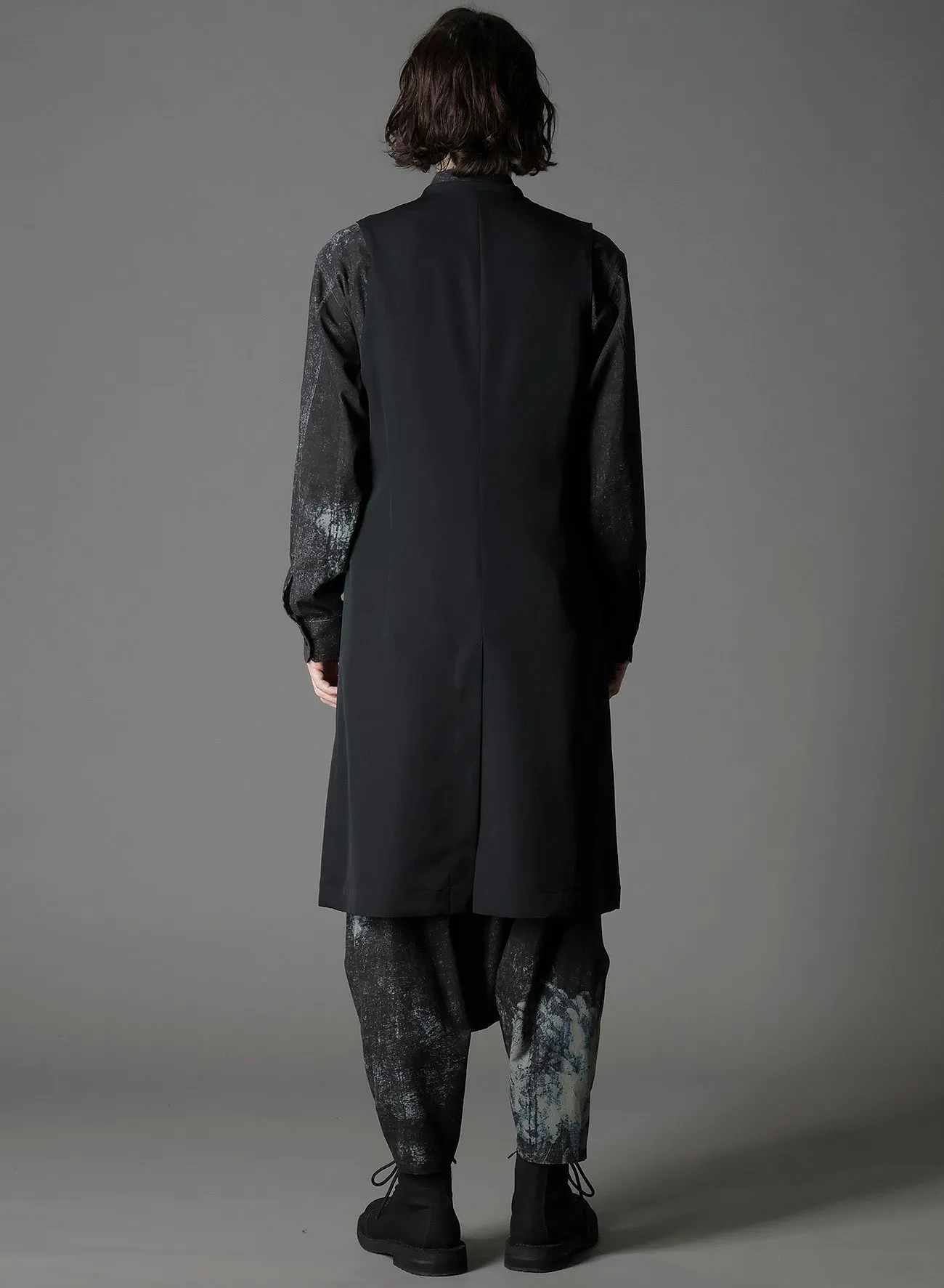 WOOL GABARDINE SINGLE LONG VEST sold by Yohji Yamamoto product image thumbnail 4