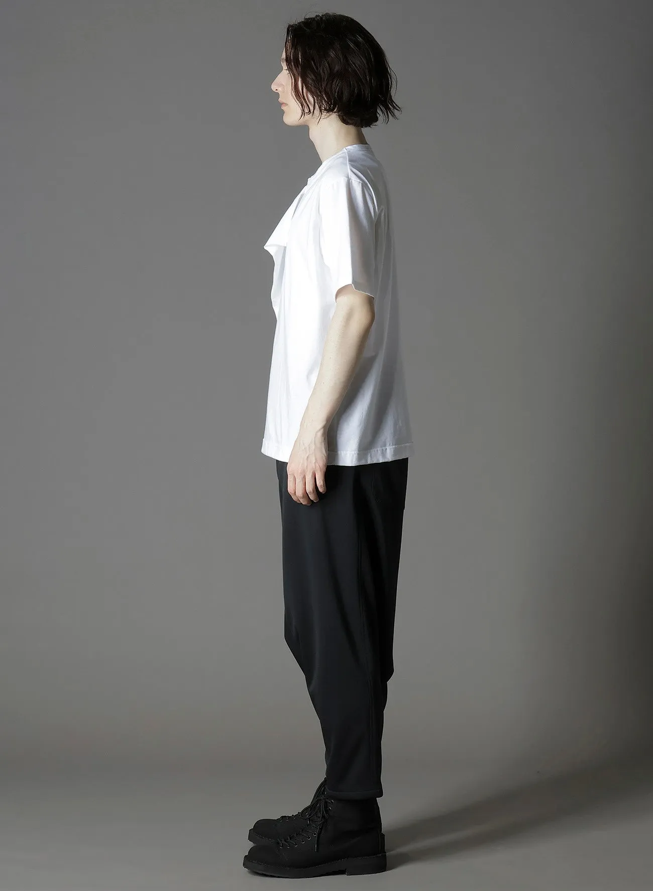 COTTON JERSEY LICKING SHORT SLEEVED T-SHIRT sold by Yohji Yamamoto product image thumbnail 3