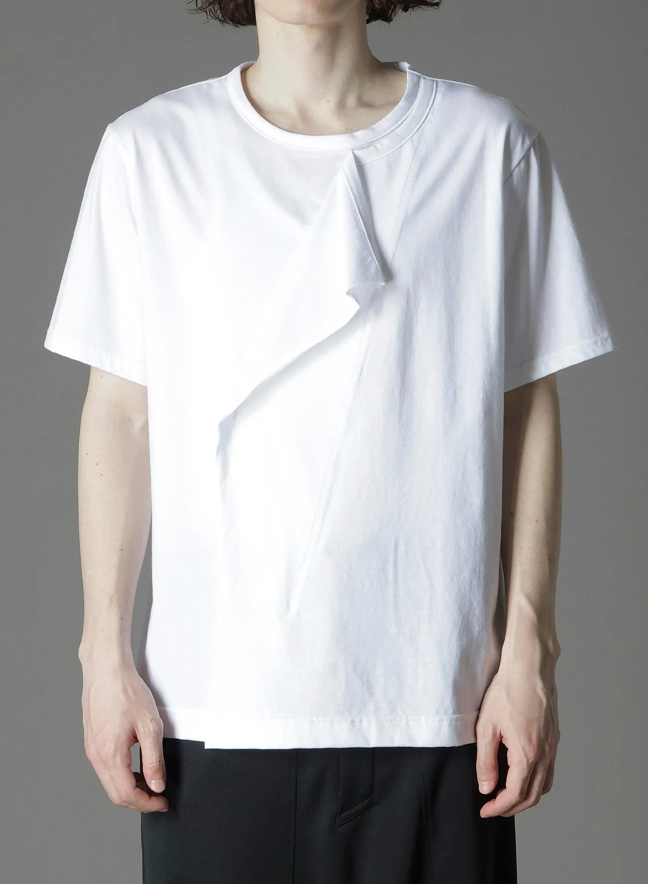 COTTON JERSEY LICKING SHORT SLEEVED T-SHIRT sold by Yohji Yamamoto product image thumbnail 5