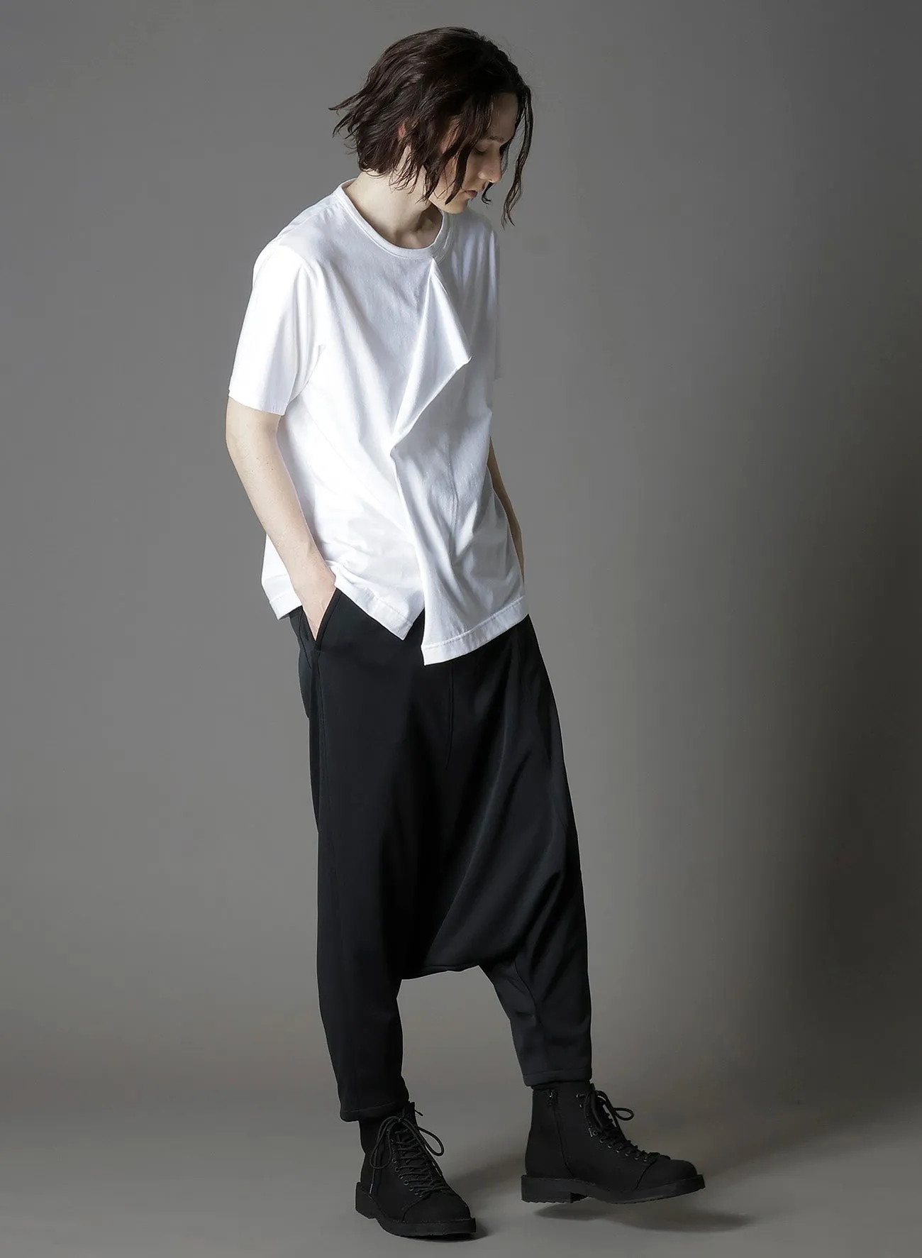 COTTON JERSEY LICKING SHORT SLEEVED T-SHIRT sold by Yohji Yamamoto product image thumbnail 2
