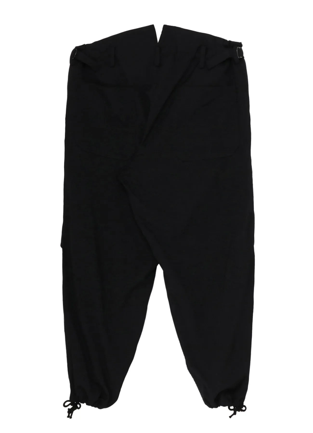 WOOL GABARDINE SUSPENDER PANTS W KNEE PAD sold by Yohji Yamamoto product image thumbnail 4
