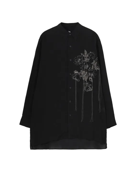 FLOWER STITCH SIDE GATHER SHIRT sold by Yohji Yamamoto