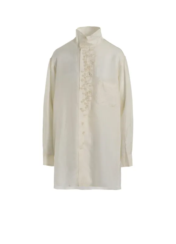 P・CUPRO LONG SLV MANY BUTTONS SHIRT sold by Yohji Yamamoto