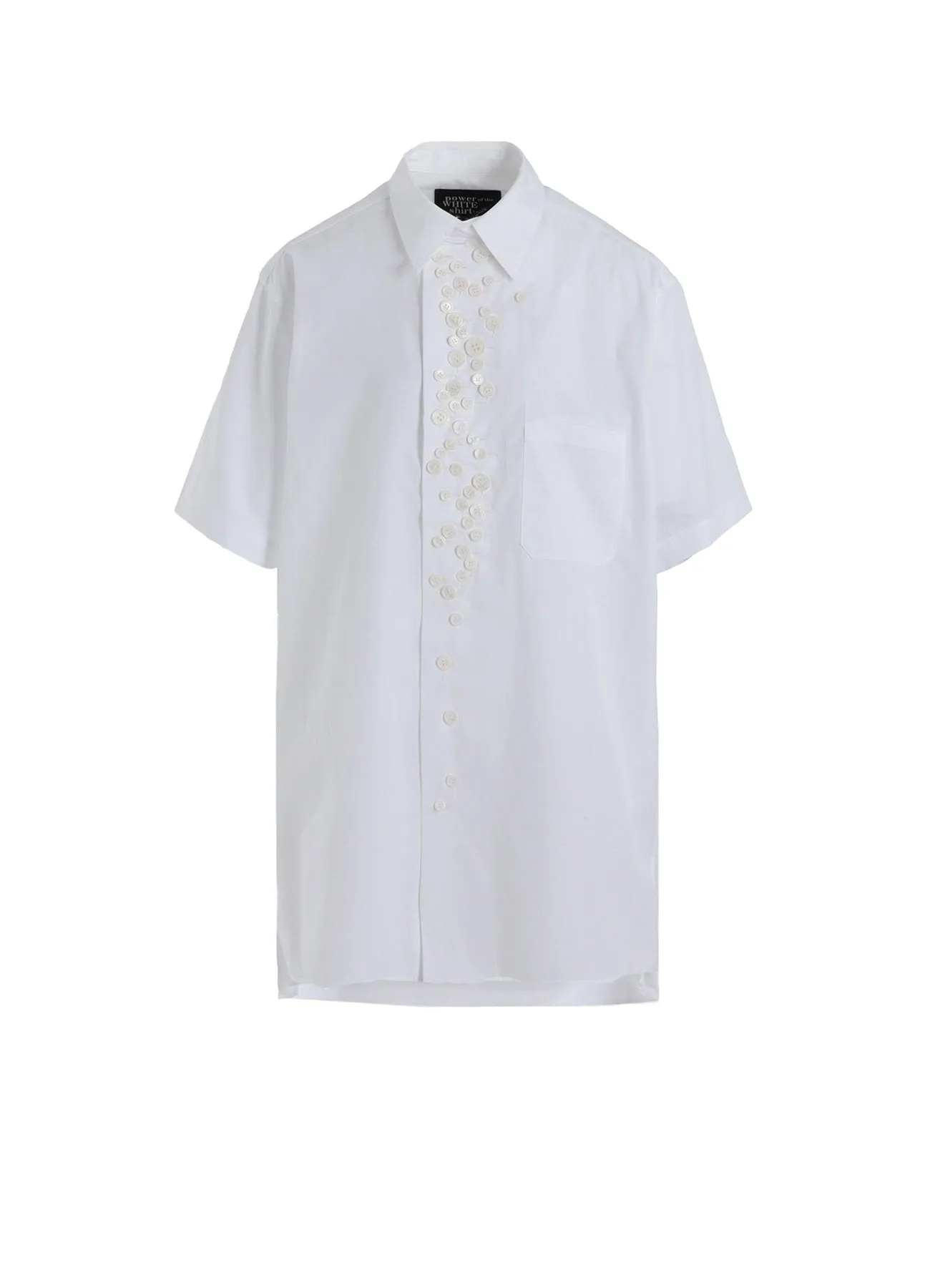 P・100/2 BROAD SHORT SLV MANY BUTTONS SHIRT sold by Yohji Yamamoto