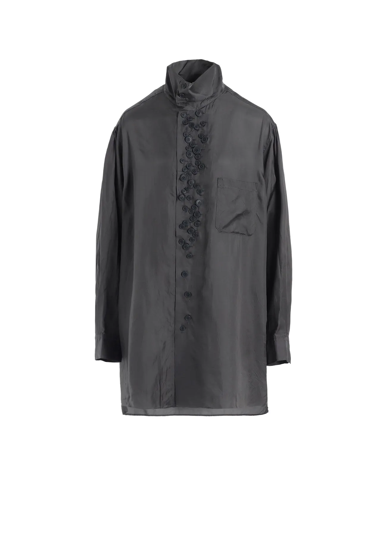 P・CUPRO LONG SLV MANY BUTTONS SHIRT sold by Yohji Yamamoto