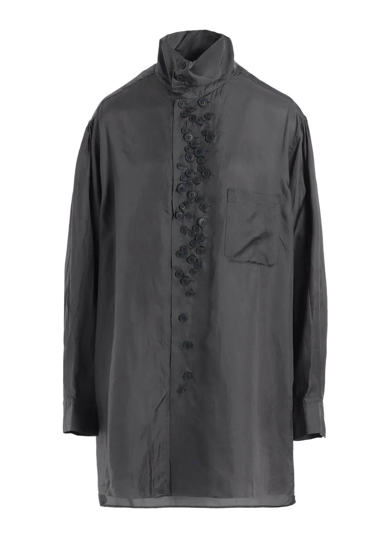 P・CUPRO LONG SLV MANY BUTTONS SHIRT sold by Yohji Yamamoto product image thumbnail 2