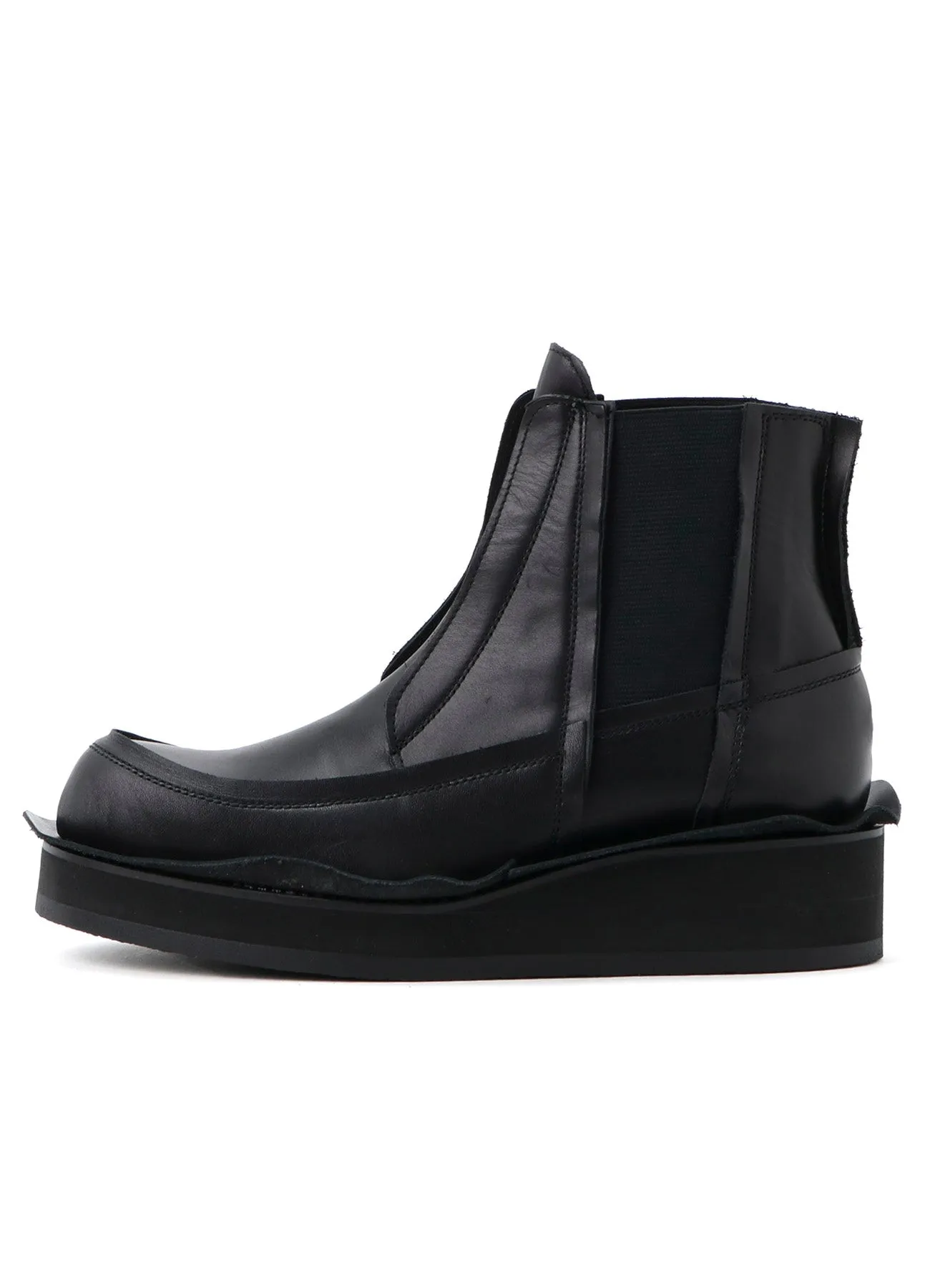RAW-EDGE SMOOTH LEATHER GORE BOOTS sold by Yohji Yamamoto product image thumbnail 3