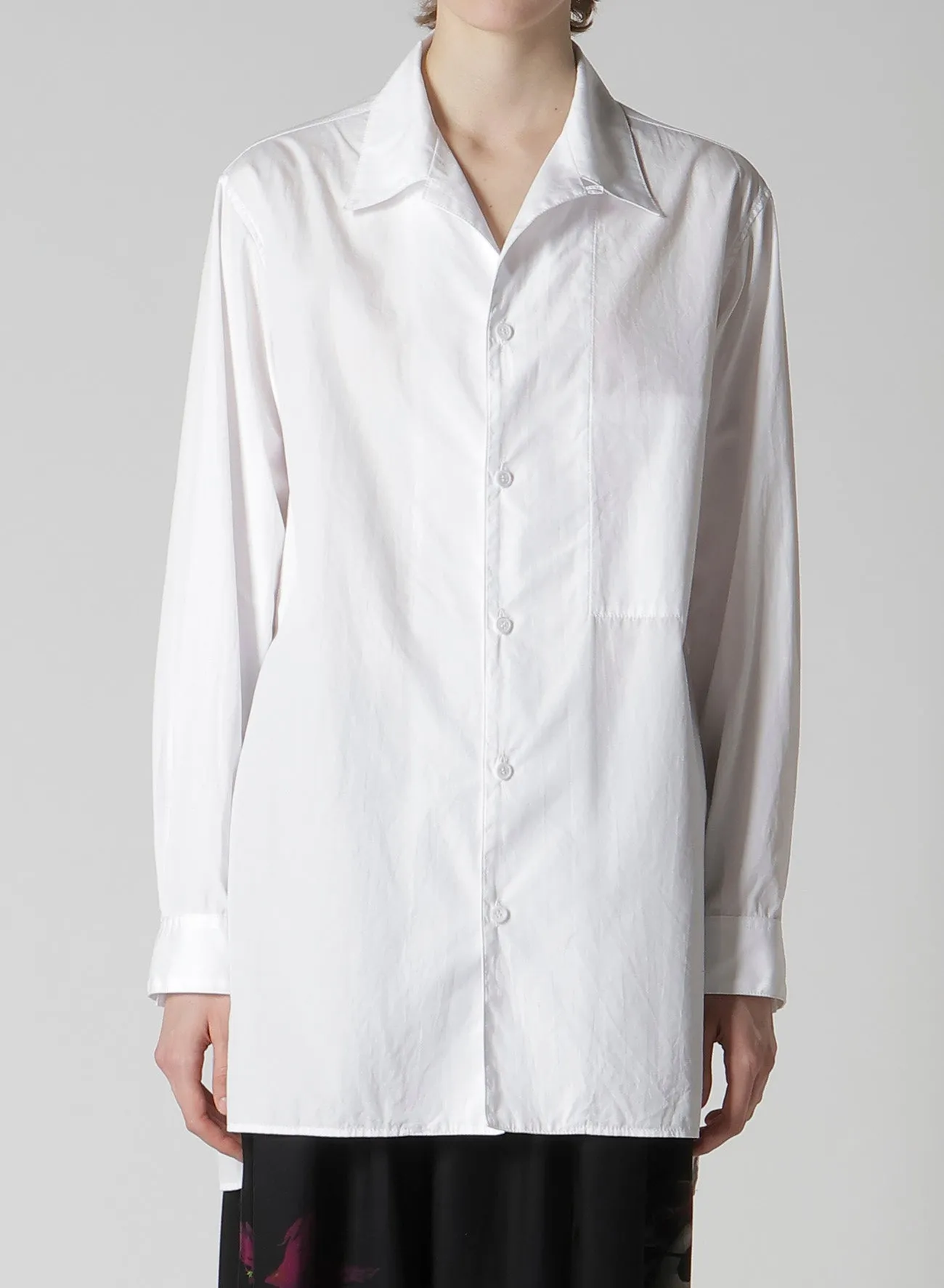 100/2 BROAD OPEN COLLAR SHIRT sold by Yohji Yamamoto product image thumbnail 4